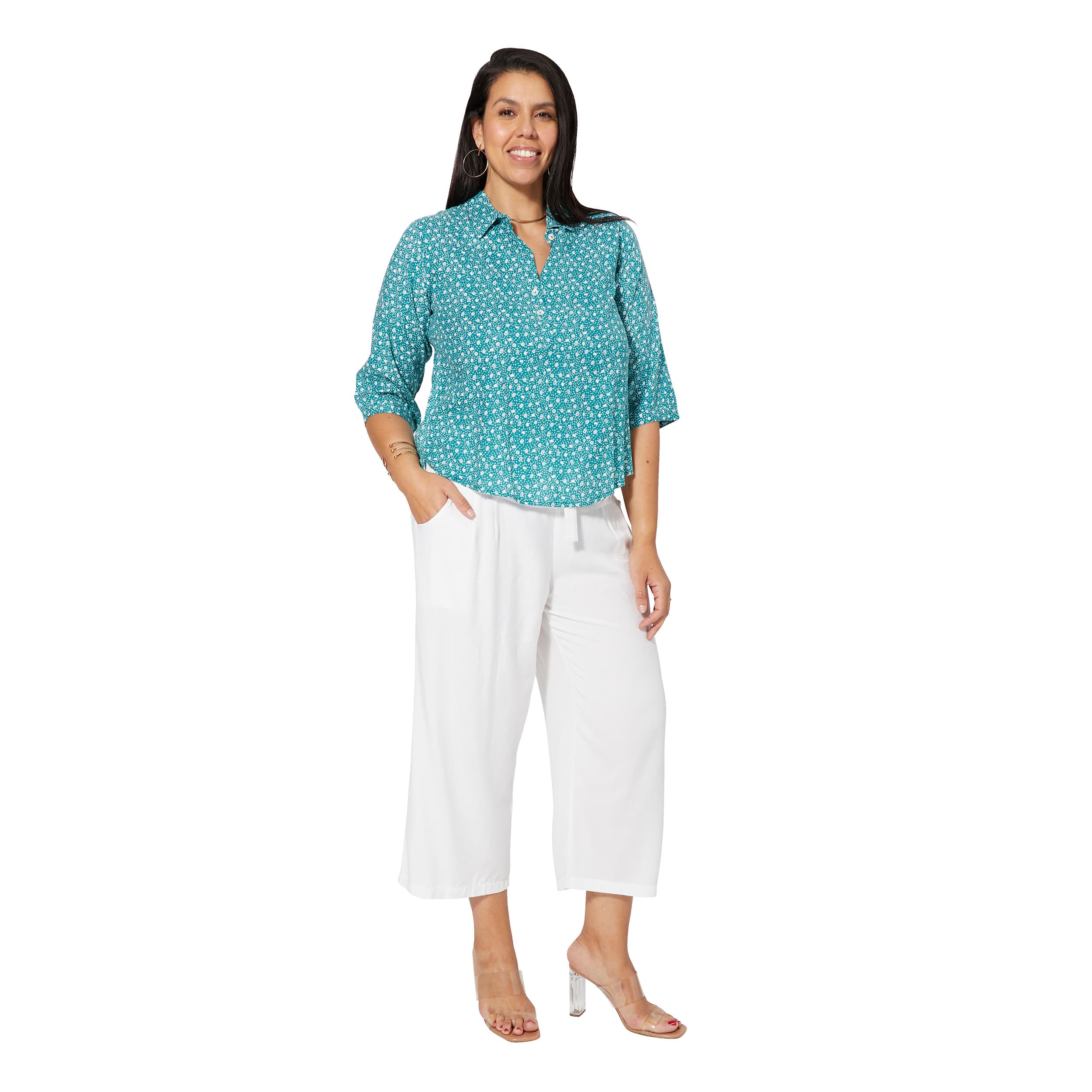 Tunique été manches 3/4 Ruthie - 100% viscose - Akoustik Online