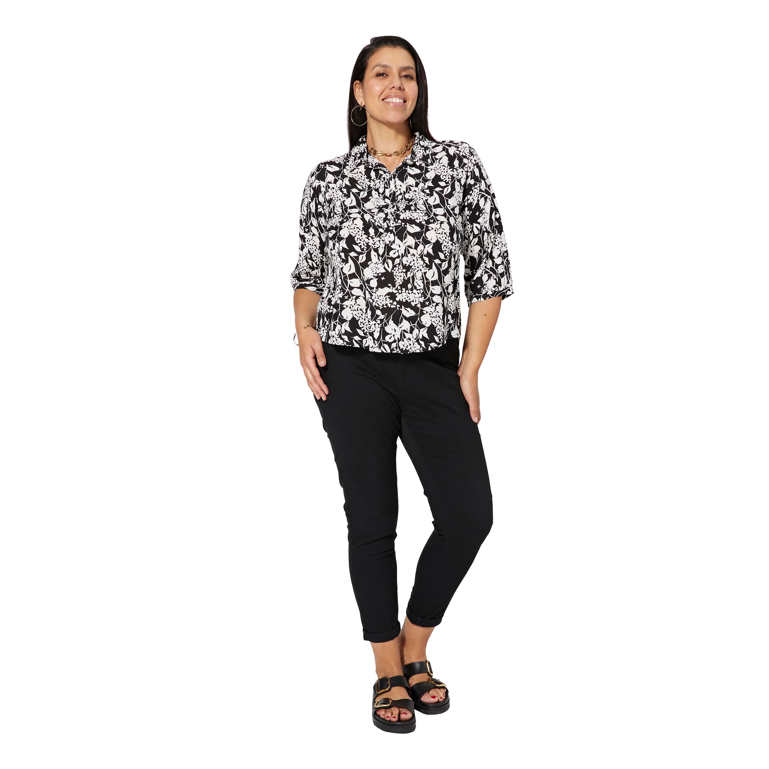 Tunique été manches 3/4 Adara - 100% viscose - Akoustik Online