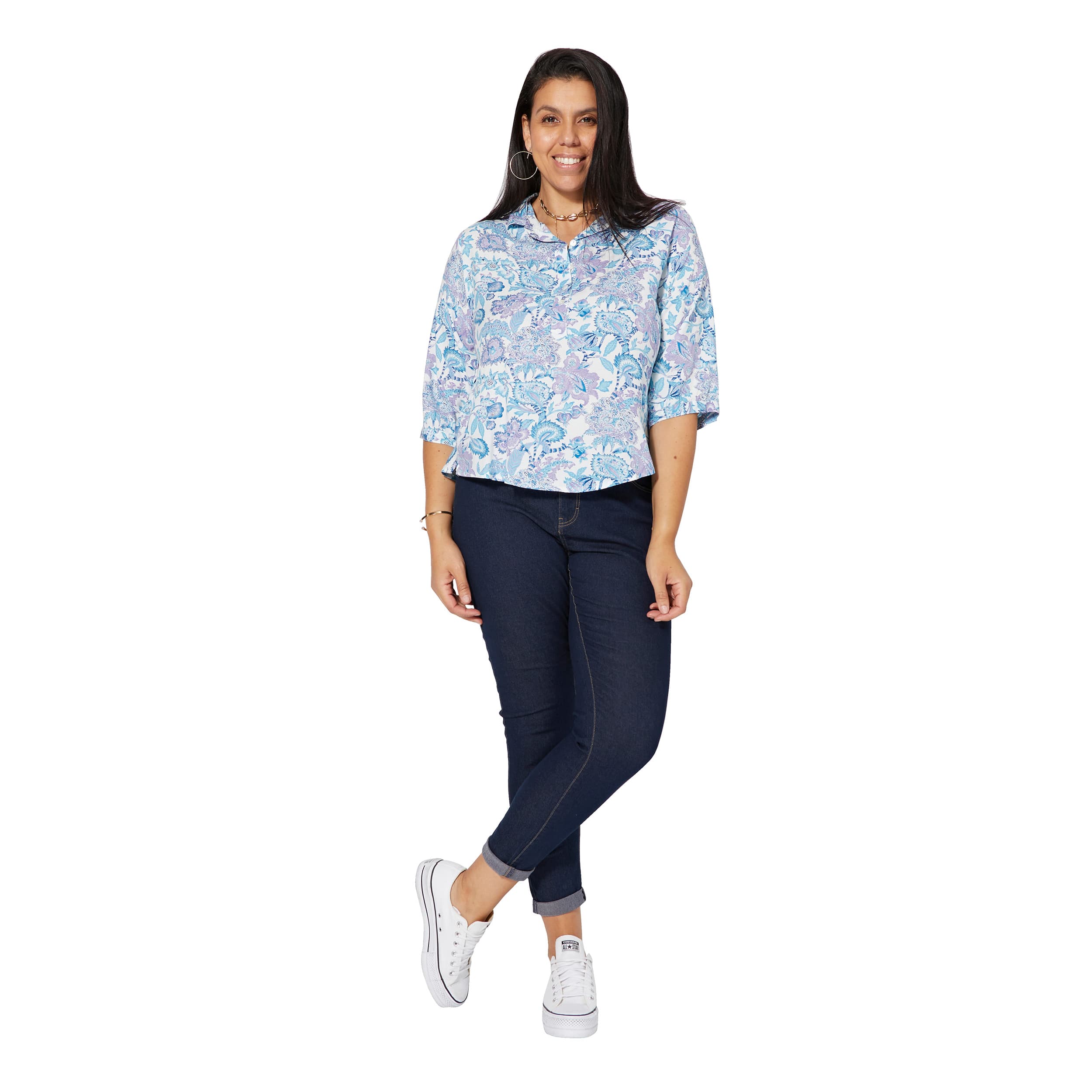 Tunique été manches 3/4 Addison - 100% viscose - Akoustik Online