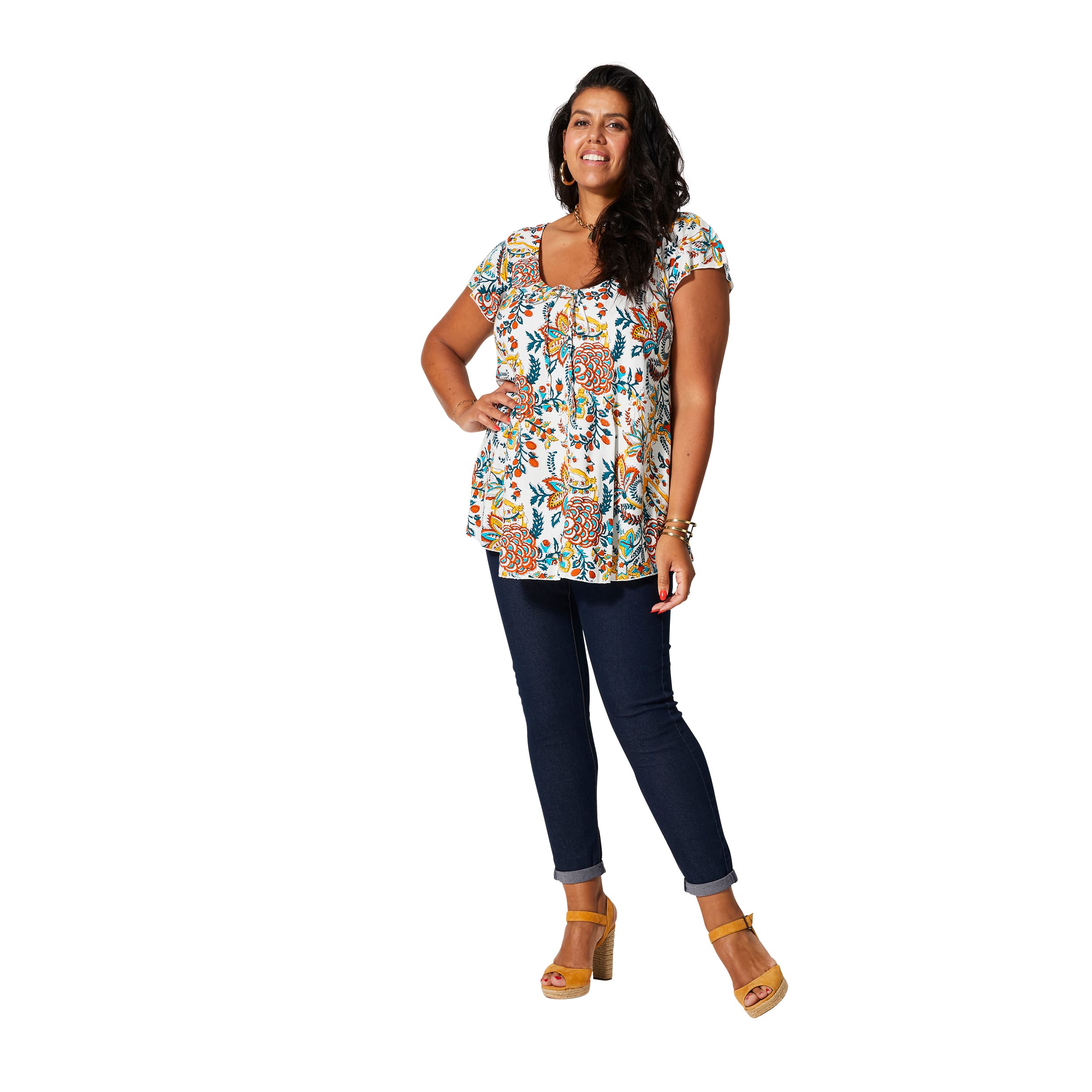 Tunique été manches courtes Essie - 100% viscose - Akoustik Online