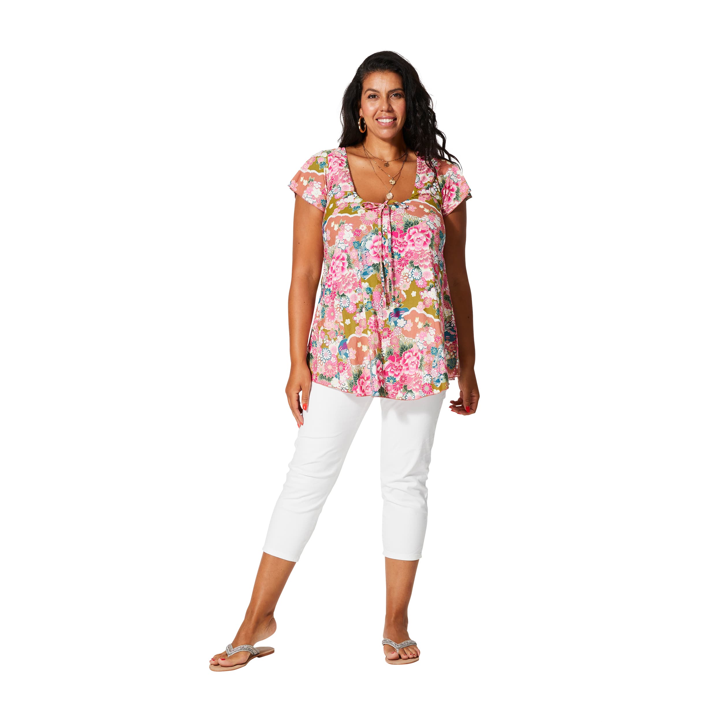 Tunique été manches courtes Yann - 100% viscose - Akoustik Online