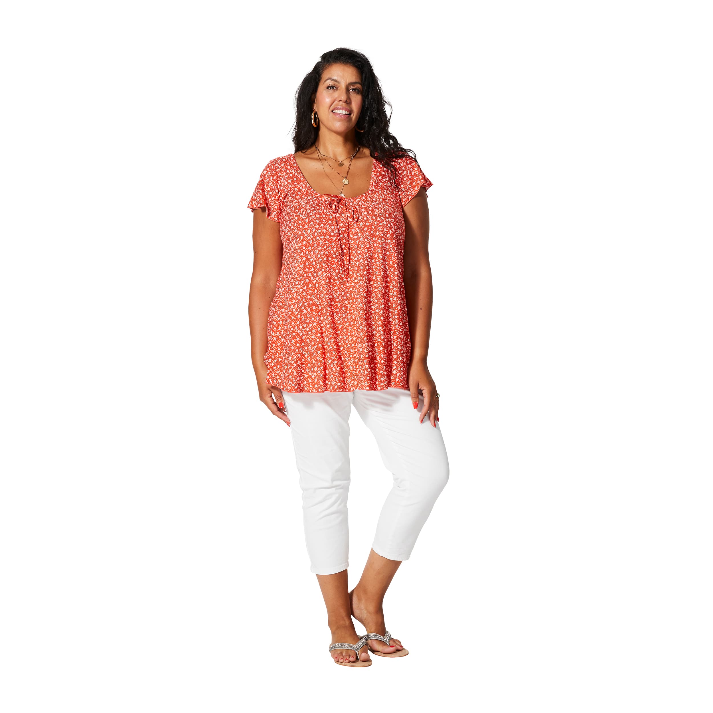 Tunique été manches courtes Linzi - 100% viscose - Akoustik Online