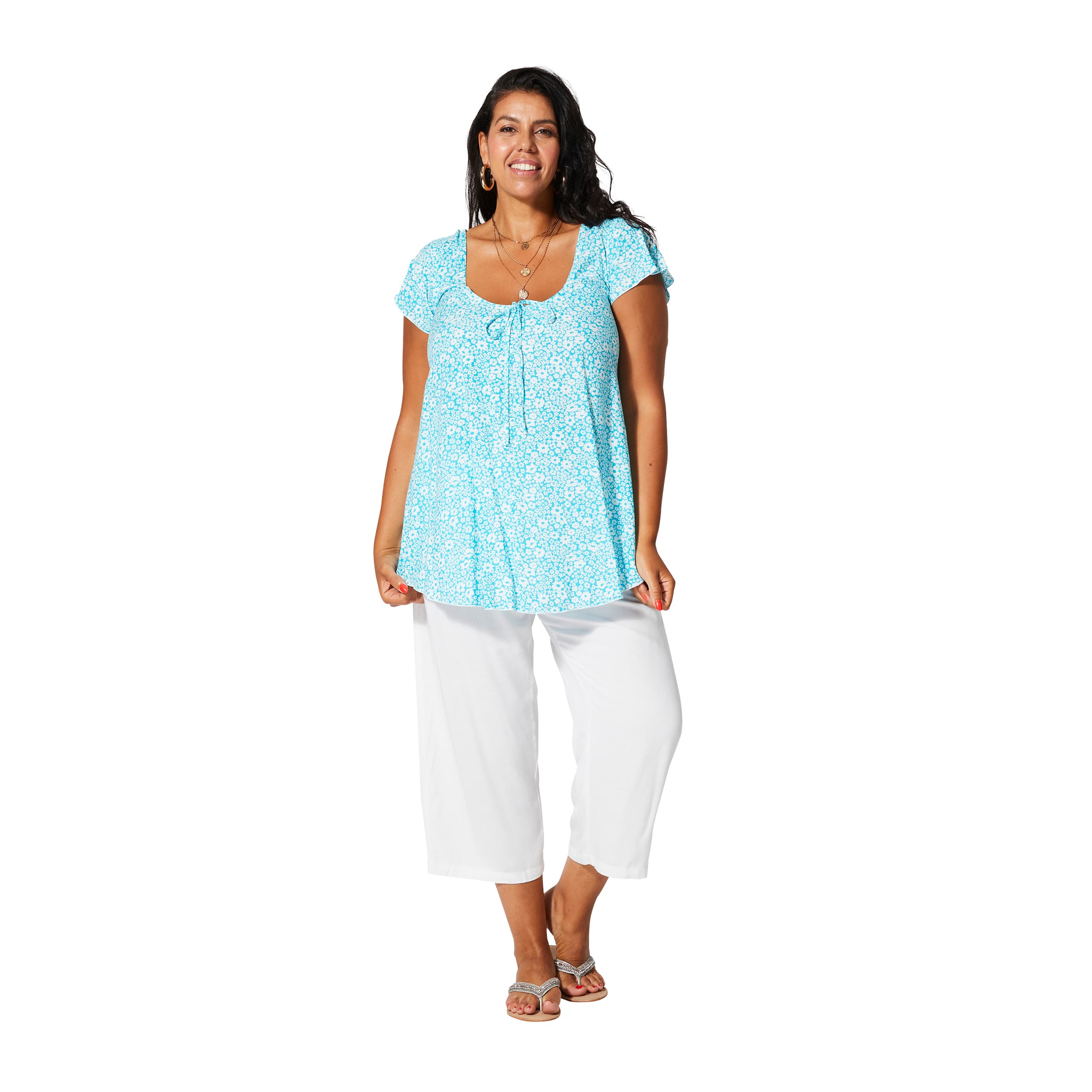 Tunique été manches courtes Panagiota - 100% viscose - Akoustik Online