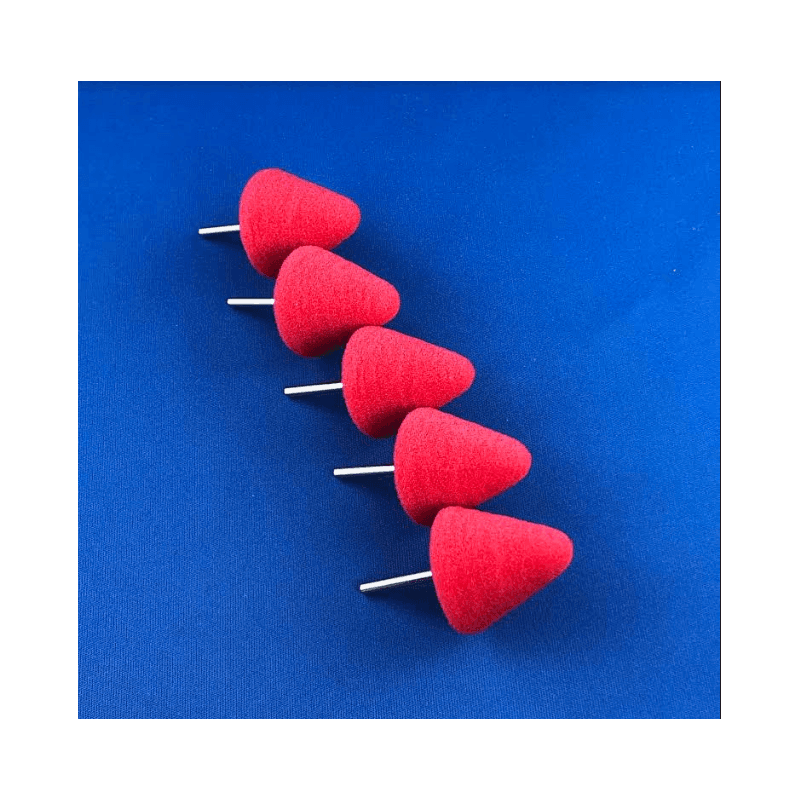 Minitriz Cone de lustrage Rouge sur tige lot de 5
