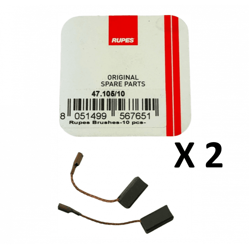 Rupes Charbon x 2 - LH12/15/16/18/21/75 - BR63/65 - BA215 - BK15AE