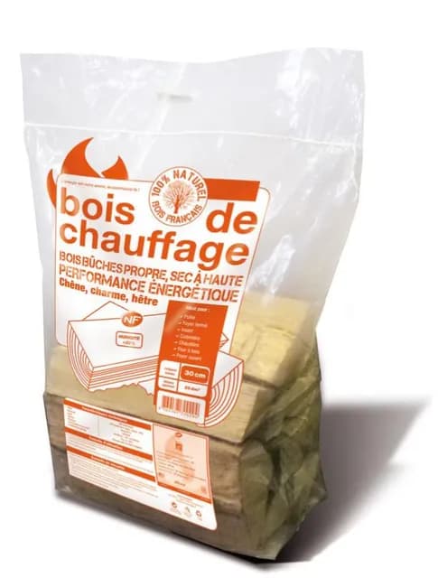 Bûches L.30 cm, sac 25 dm³