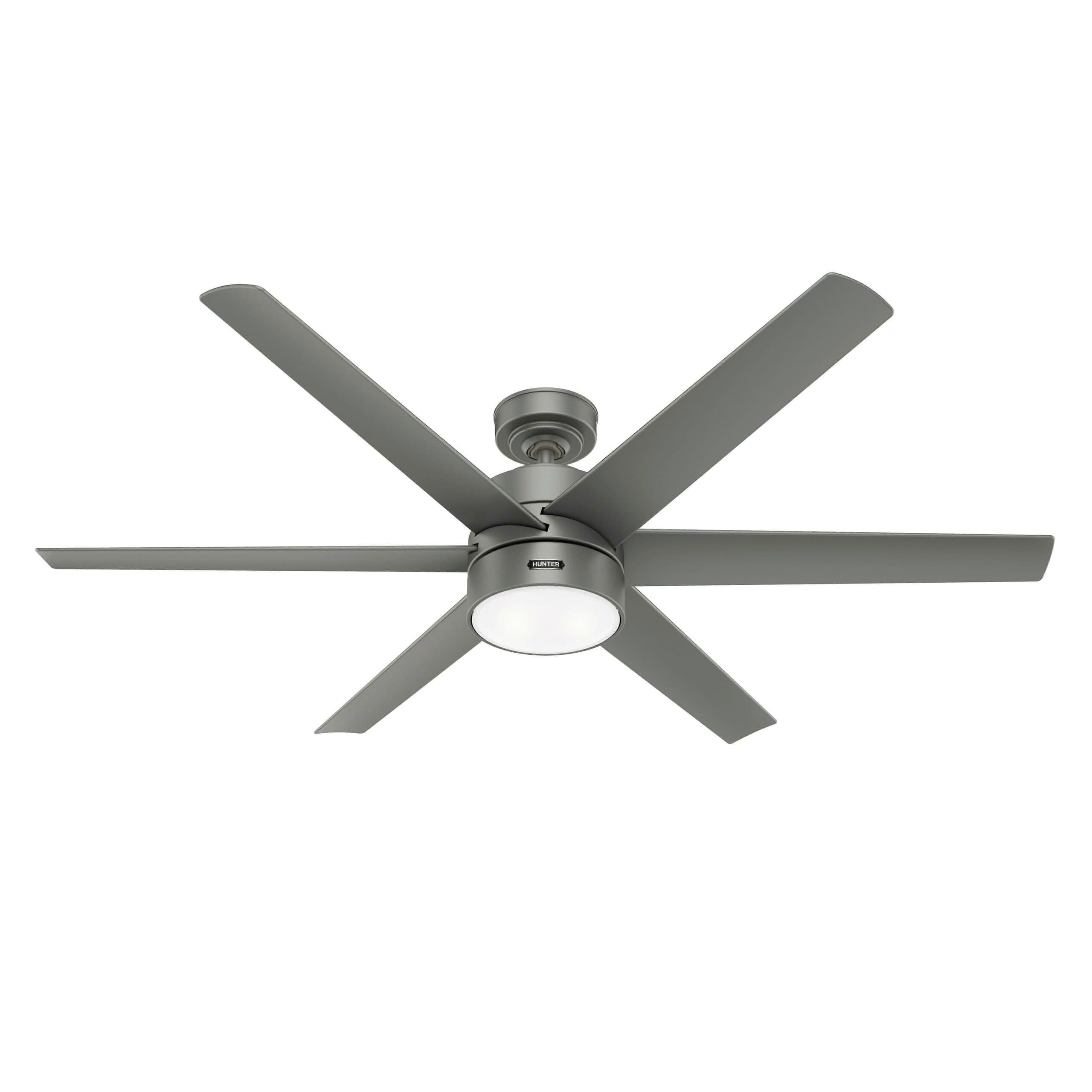 Ventilateur de plafond DC Solaria Silver 152 cm avec LED