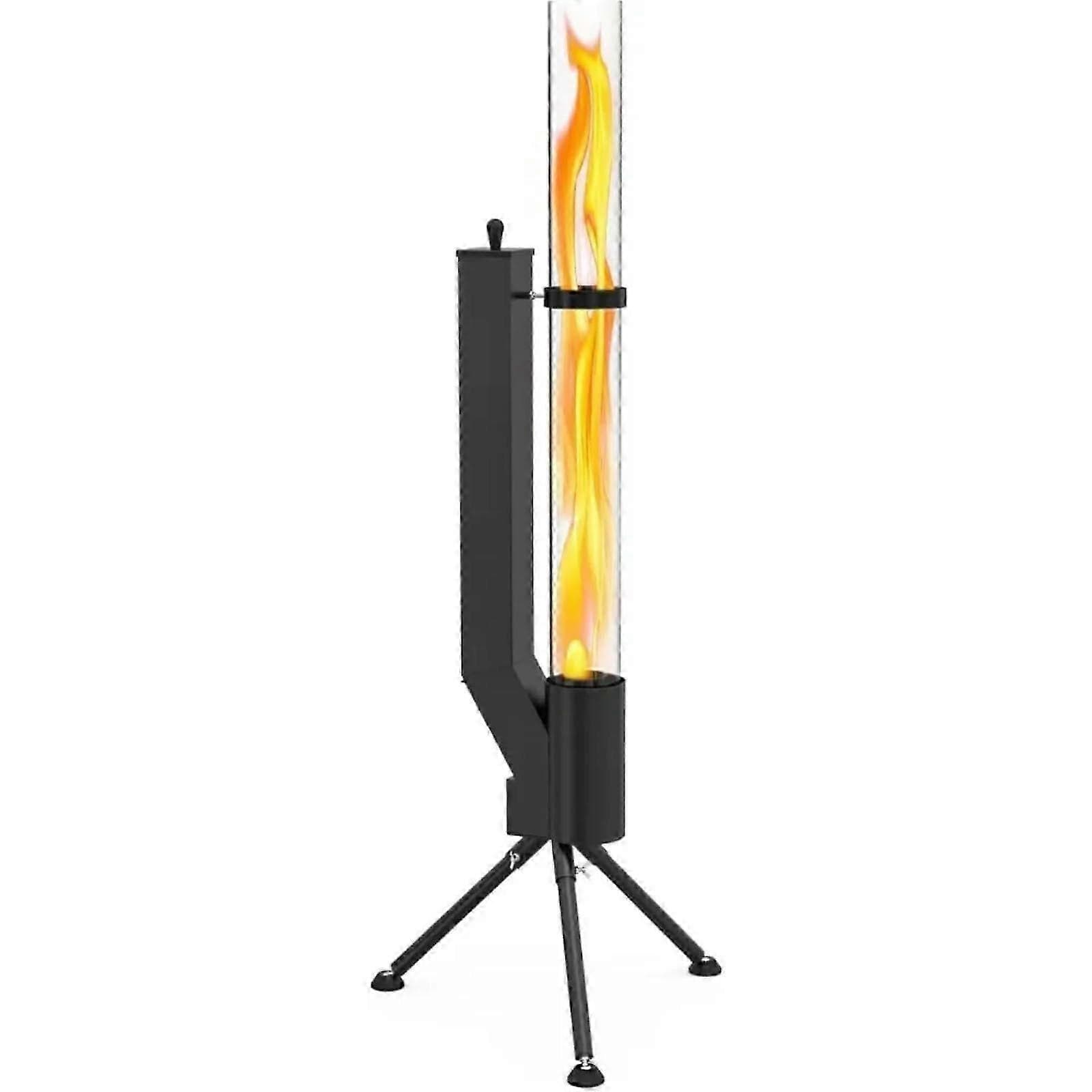 58' Smokeless Pellet Patio Heater with Visible Flame, Efficient Wood Pellet Fuel for Outdoor Backyard