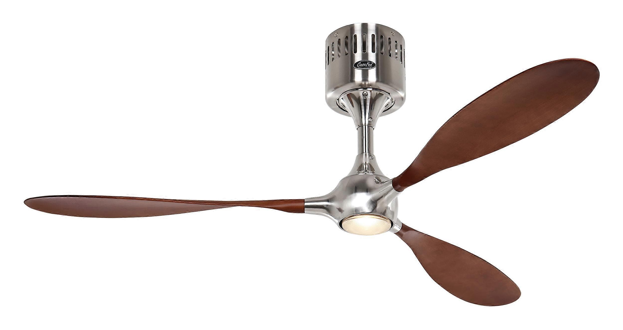 Ceiling fan Helico Paddel Chrome / Walnut with remote