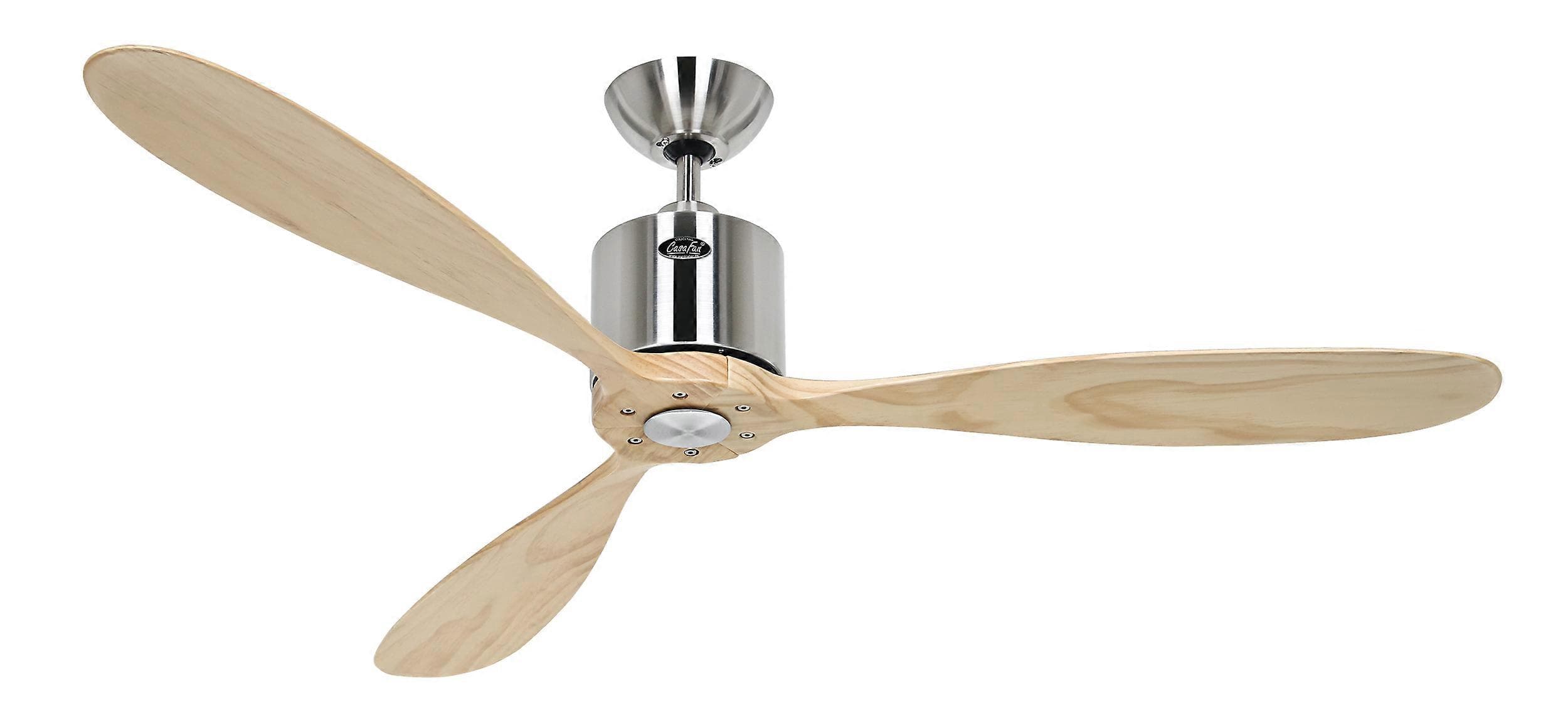 DC Deckenventilator Aeroplan Eco Chrom / Holz Natur