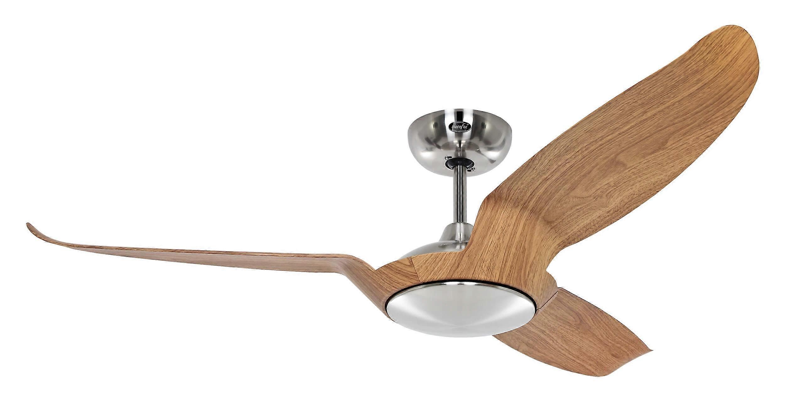 DC ceiling fan Eco Talos Chrome / Oak with remote