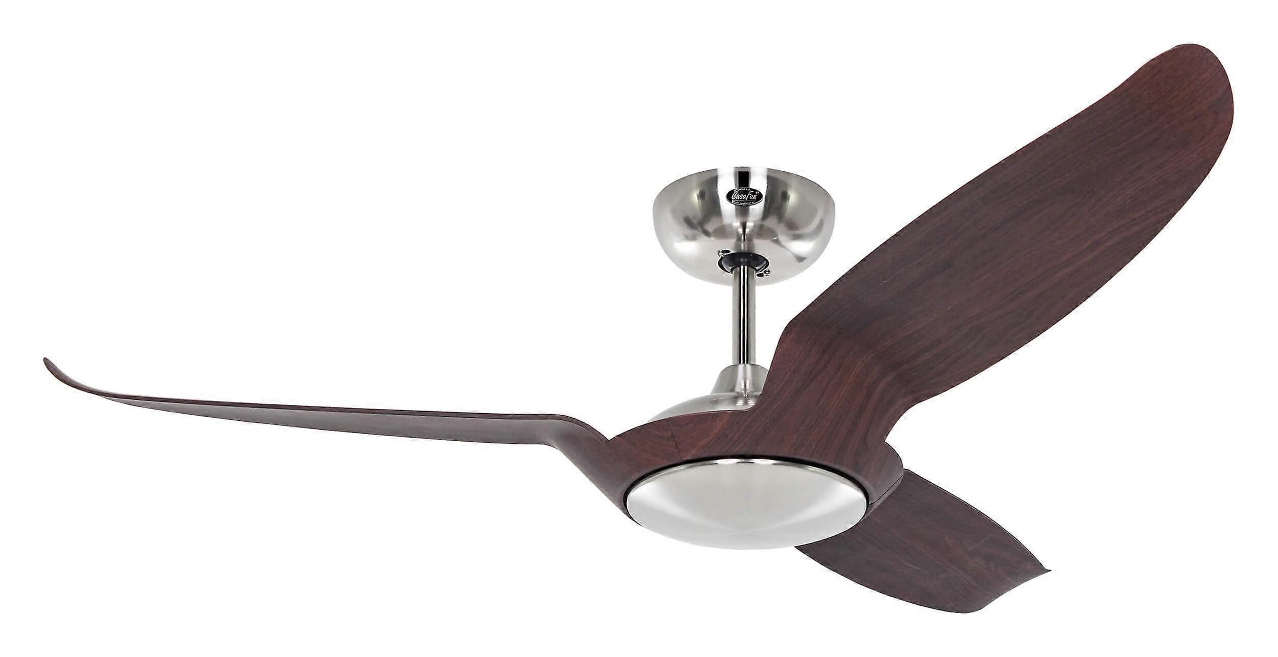 Ventilateur de plafond DC Eco Talos Chrome / Noyer à distance