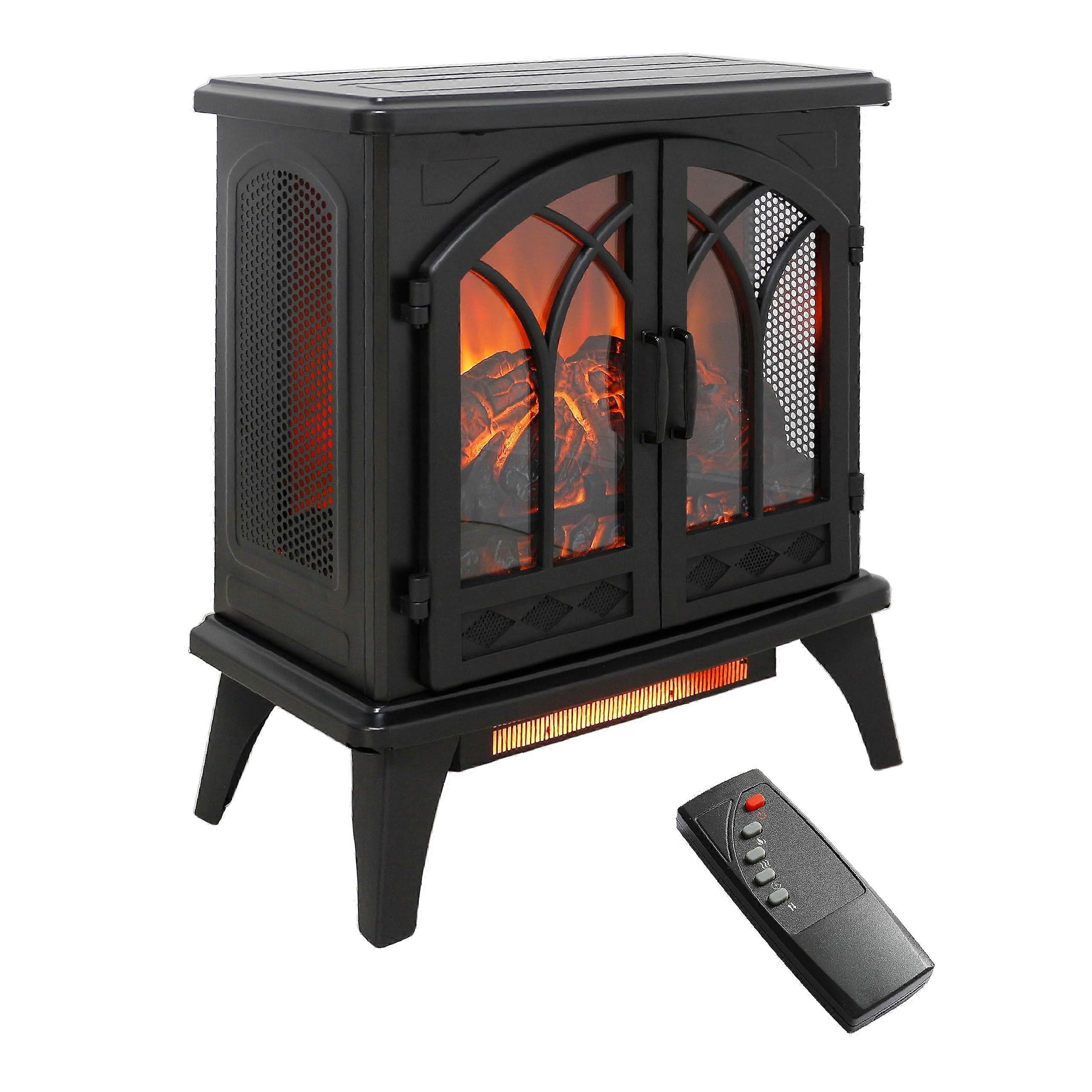 24 Inch Electric Fireplace Heater with Remote, Infrared Quartz, 1500W, CSA UL Certified