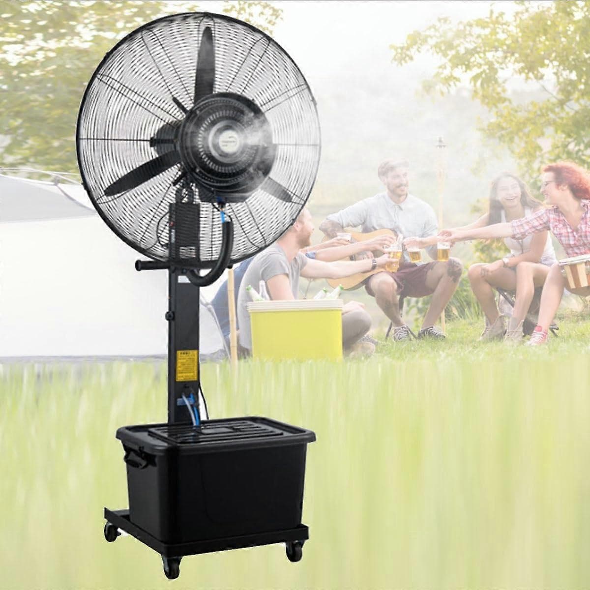 Ventilateur brumisateur d'extérieur de 76 cm (30 pouces) avec grand réservoir d'eau, ventilateur sur pied puissant de qualité commerciale pour terrass