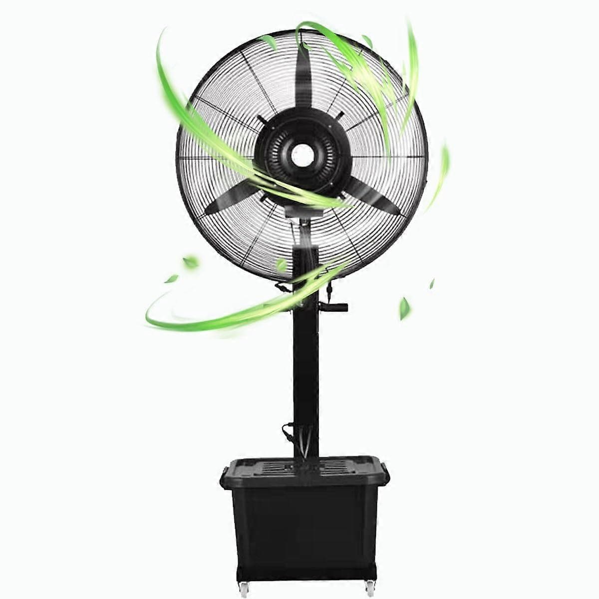 Ventilateur brumisateur sur pied 30 pouces avec roulettes, oscillation à 90°, grand ventilateur de refroidissement extérieur commercial