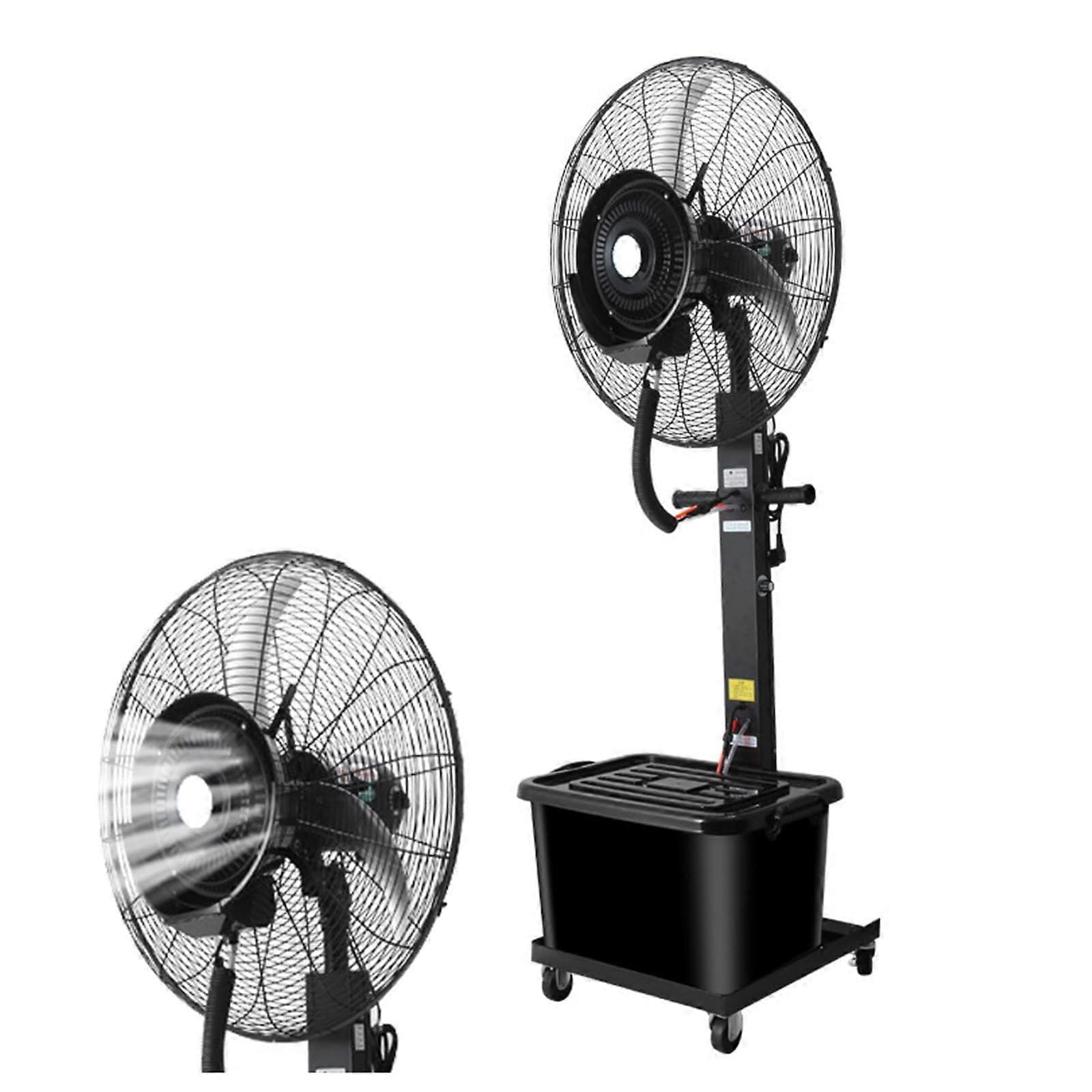 Ventilateur brumisateur sur pied d'extérieur de 66 cm (26 pouces) avec réservoir de 42 litres (11 gallons) pour terrasse, restaurant, garage, atelier