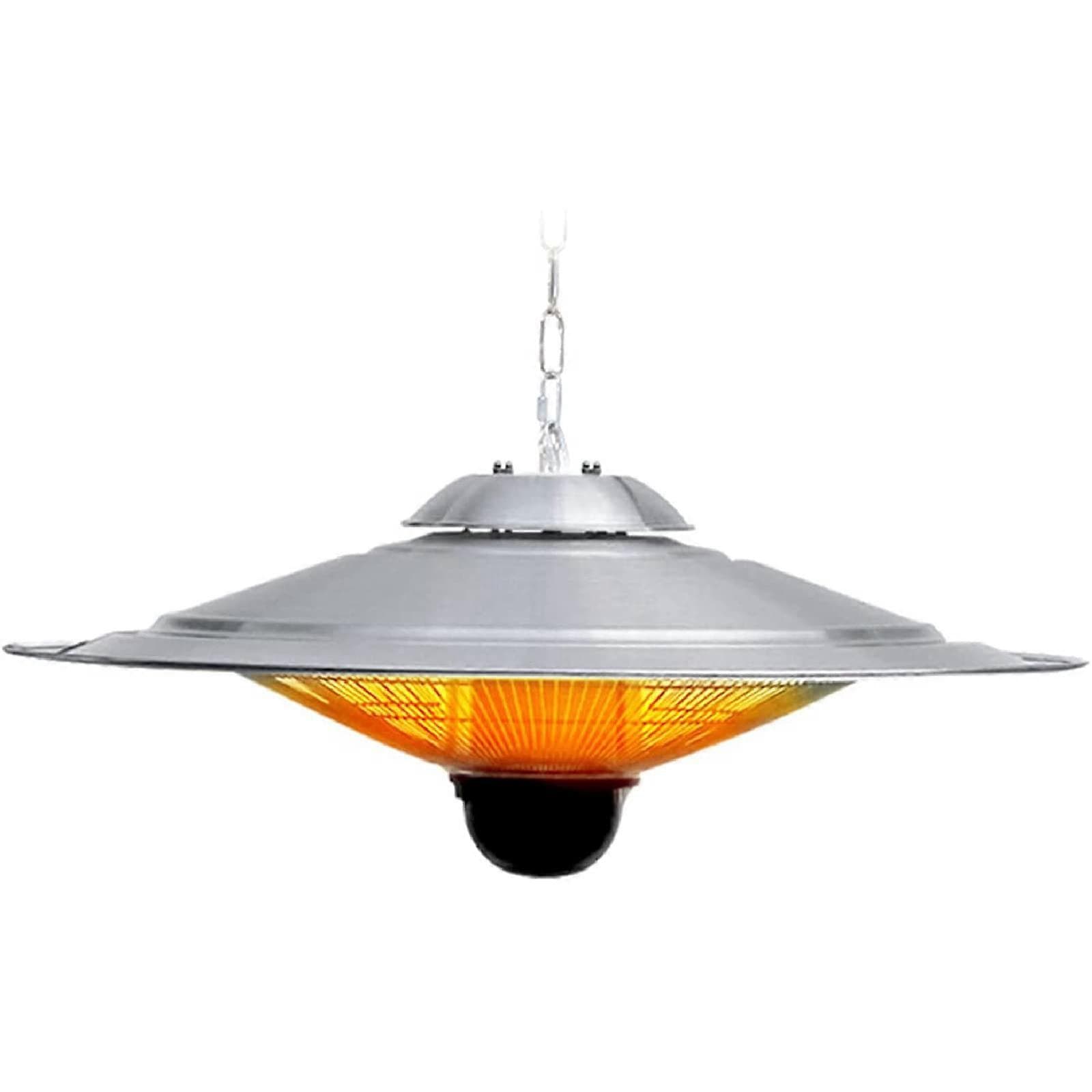 Outdoor Electric Heater 2500W Ceiling Mounted Patio Heater with Remote, Dual Heat Levels, Low Glare