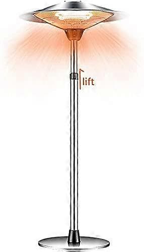 Outdoor Electric Patio Heater 2200W Waterproof Adjustable Height Standing Infrared Heater 110V