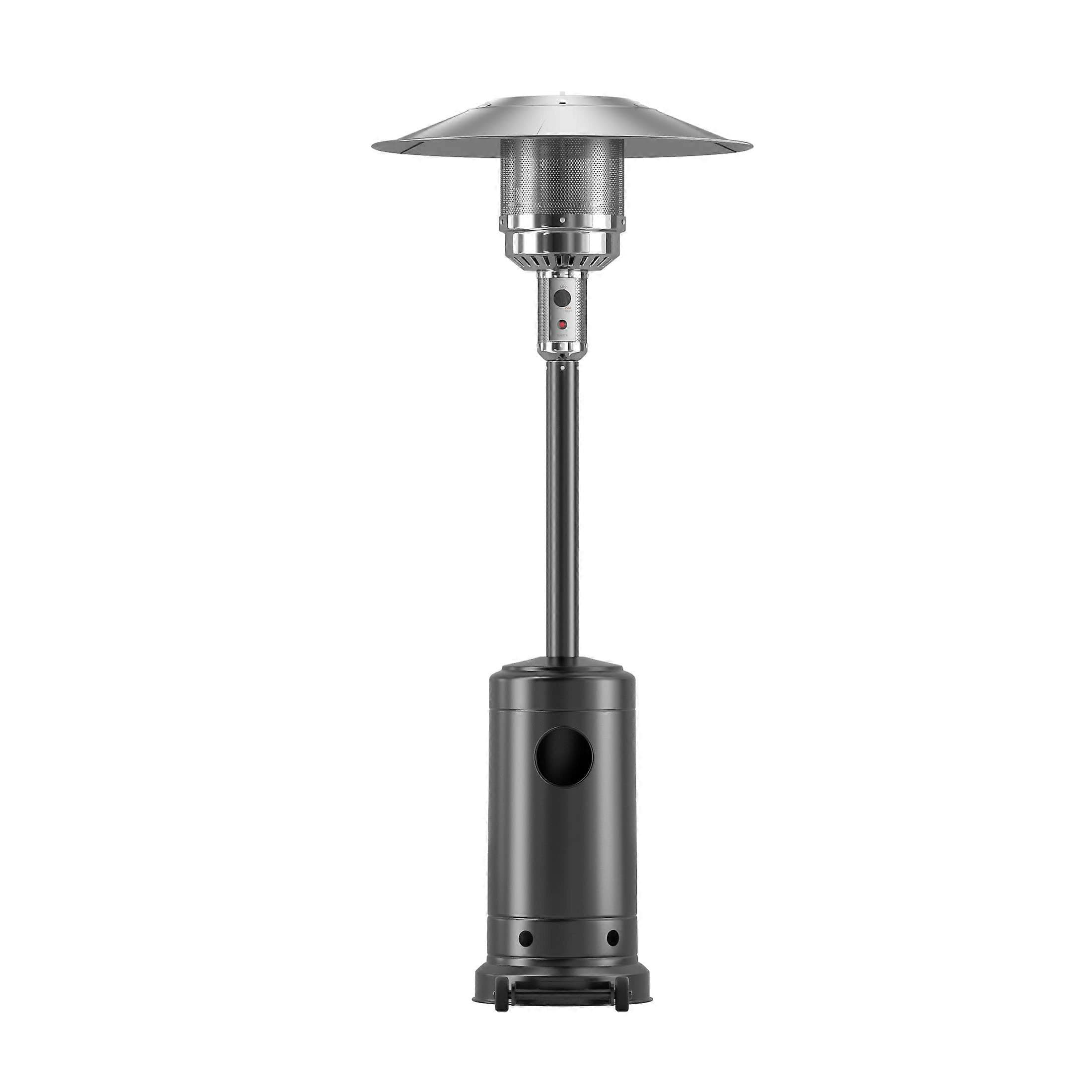 Outdoor Patio Heater 47000 BTU Propane Freestanding WeatherResistant Black for Residential and Commercial Use