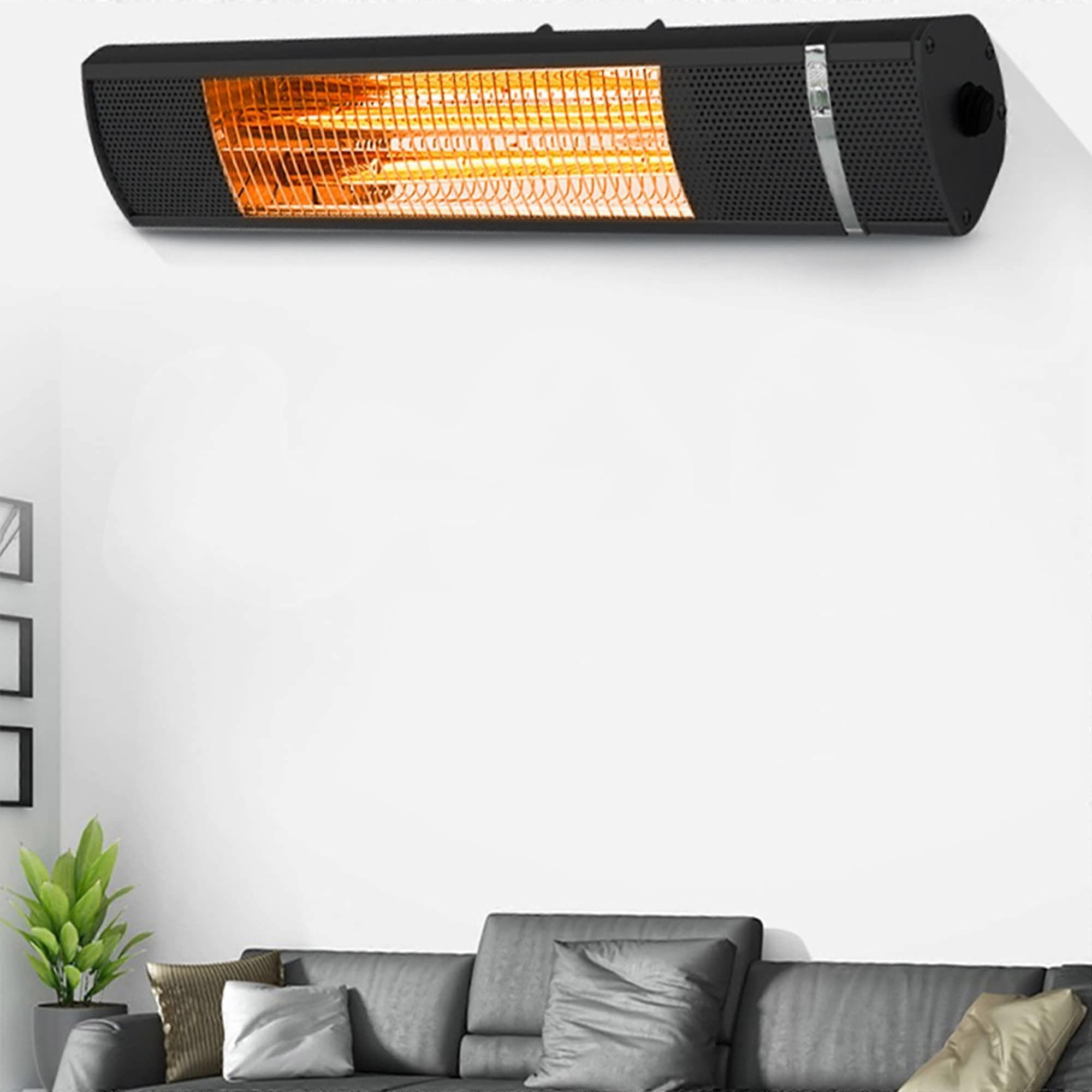 Patio Heater Outdoor Wall Mounted Electric Infrared Heater with Remote for Large Area Heating