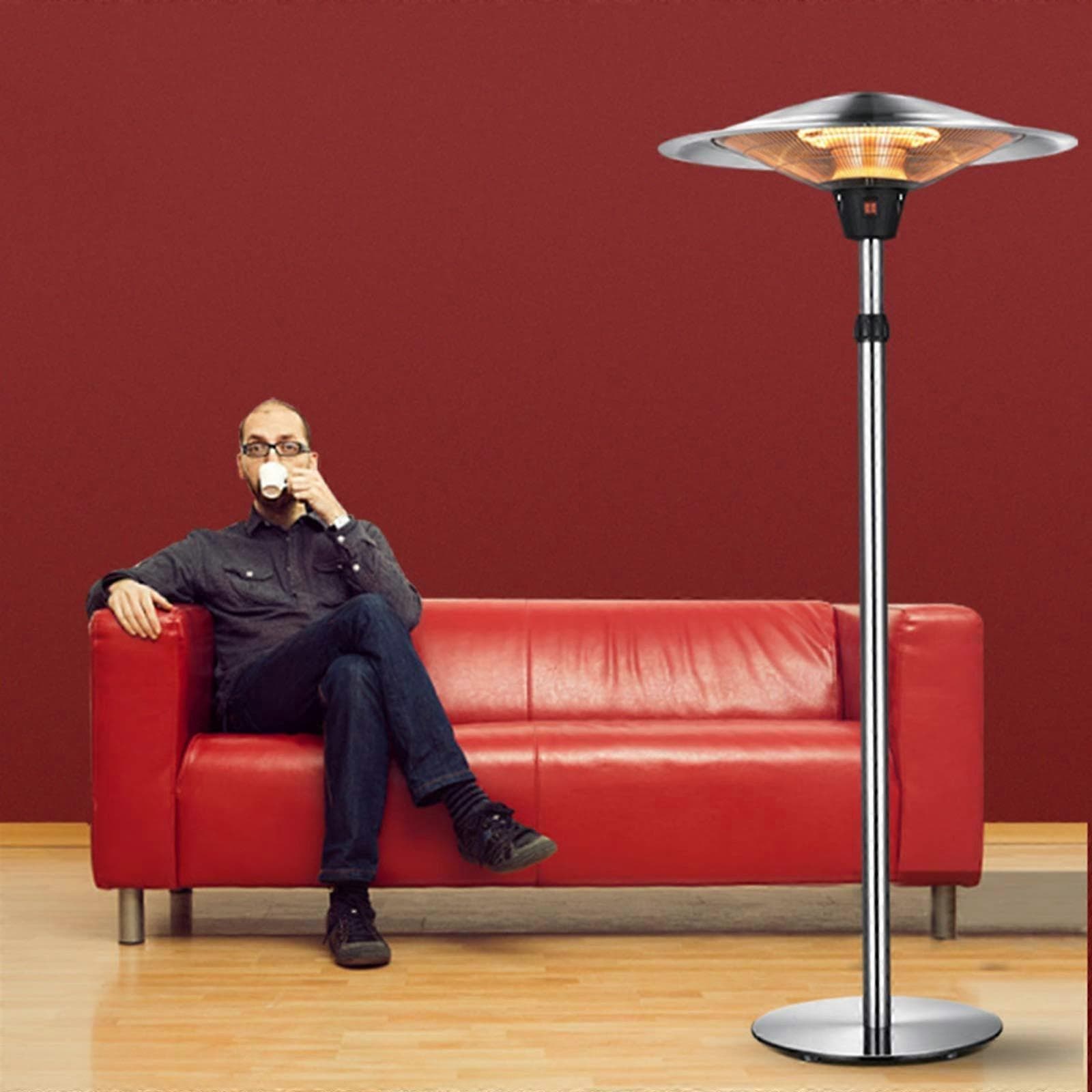 3000W Outdoor Infrared Patio Heater IP44 Weatherproof  Standing with TipOver Protection