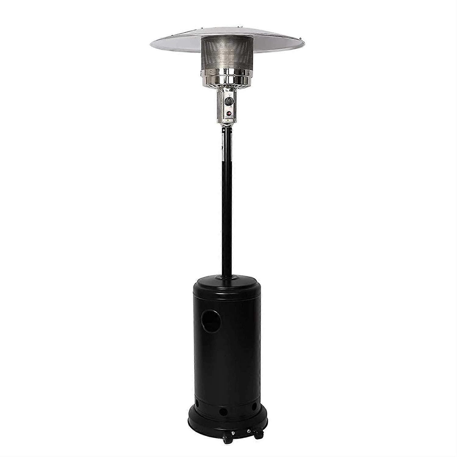 Propane Patio Heater with Adjustable Heat Output, Freestanding Outdoor Gas Heater for Garden, Restaurant, Black