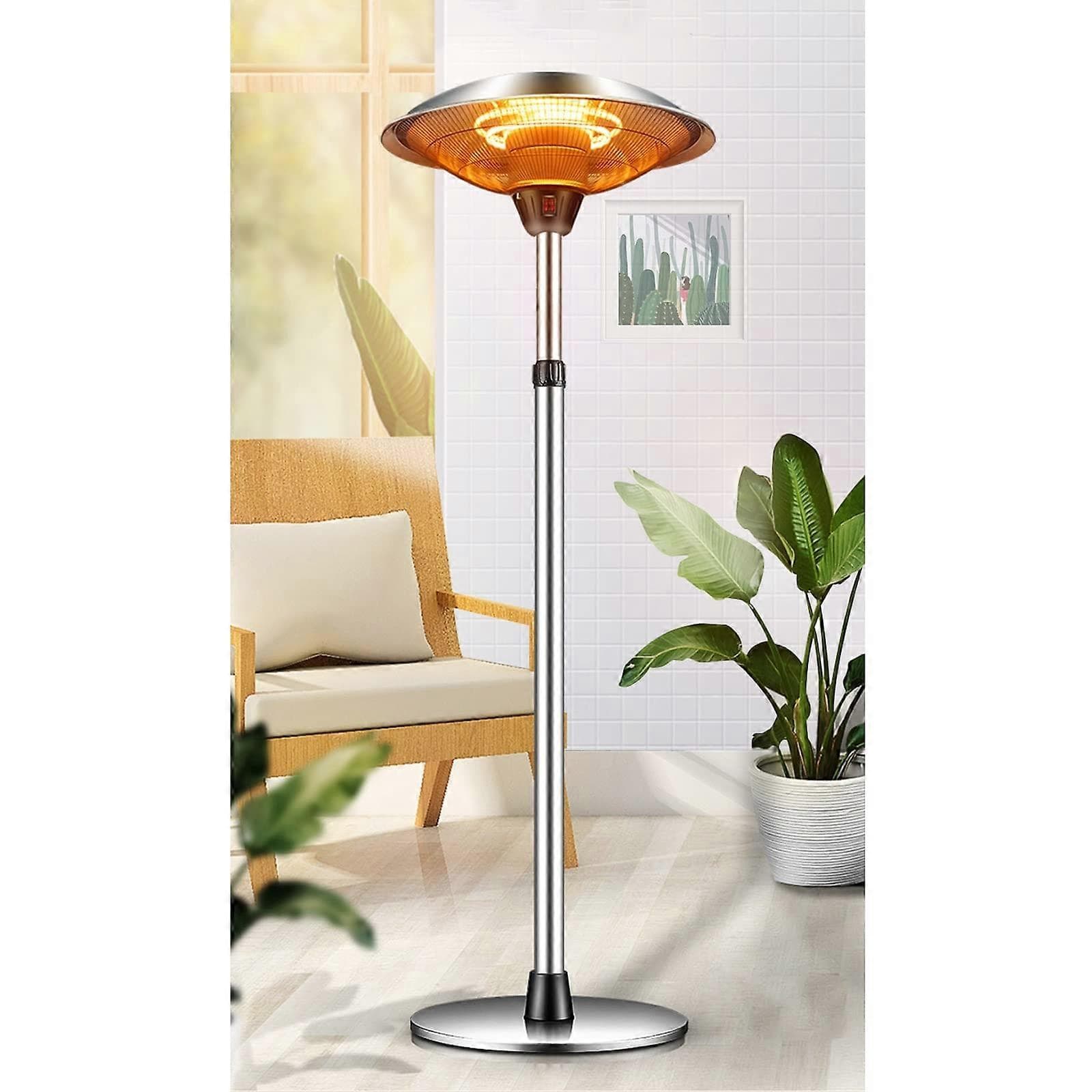 1500W Electric Tower Patio Heater, 110V Stainless Steel, 3 Power Levels, TipOver Shut Off