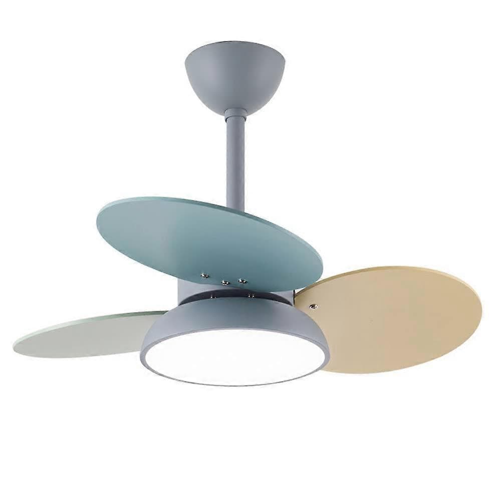 Wooden Blade Ceiling Fan with Light, LED Dimmable, Quiet Remote Control for Bedroom Living Room