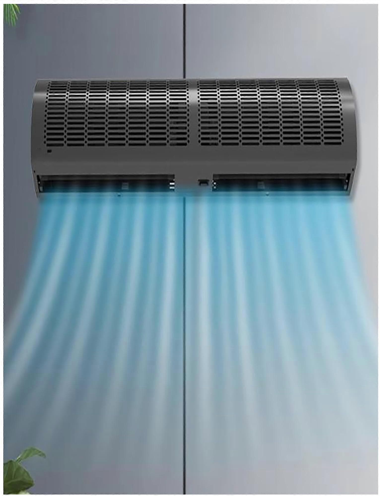 Ventilateur mural de 150 cm (59 pouces) avec télécommande, grand débit d'air, utilisation intérieure et extérieure.