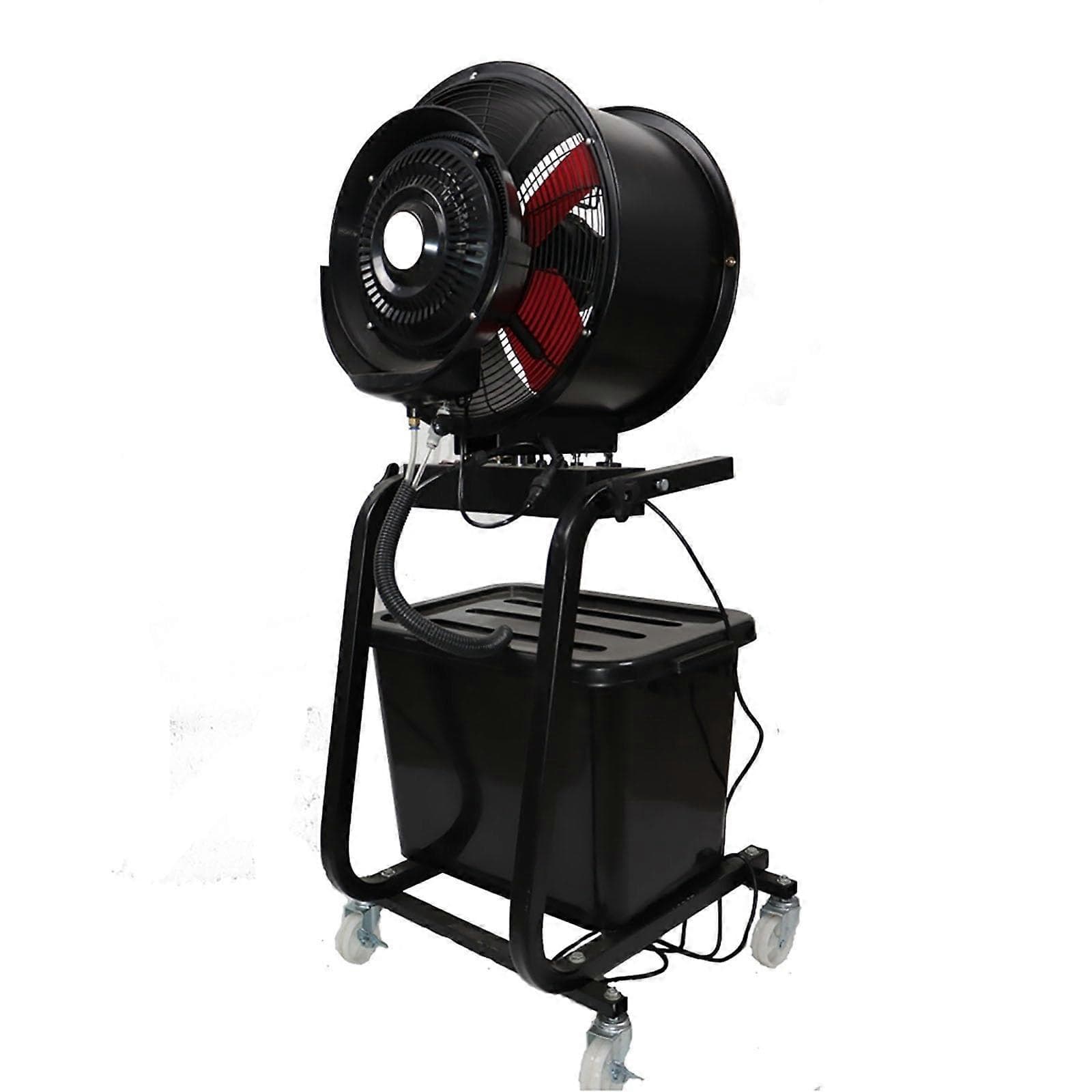 Ventilateur sur pied brumisateur industriel de 40 cm (16 pouces) avec 3 vitesses et oscillation à 90° pour rafraîchir votre terrasse