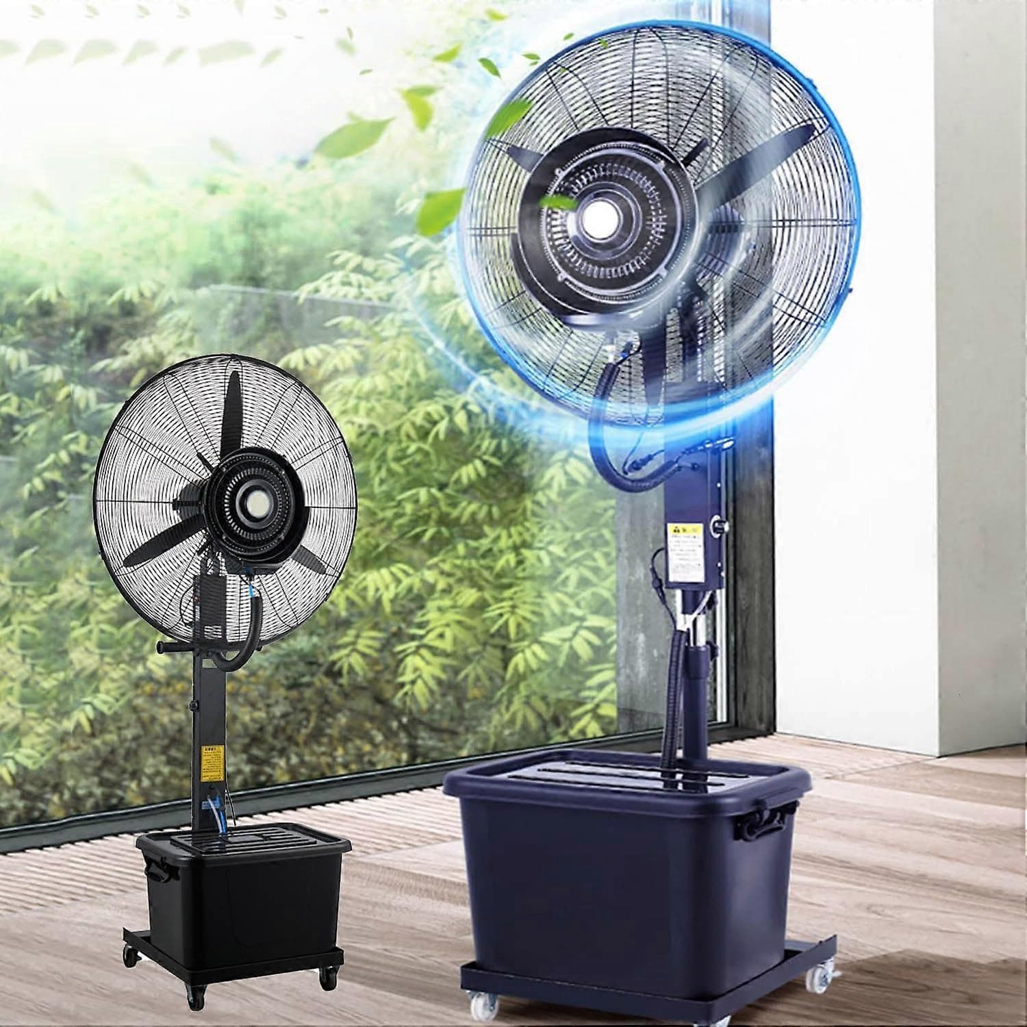 Ventilateur brumisateur sur pied d'extérieur de 56 cm (22 pouces) avec réservoir d'eau de 42 litres (11 gallons), 3 vitesses, grand angle de ventilati