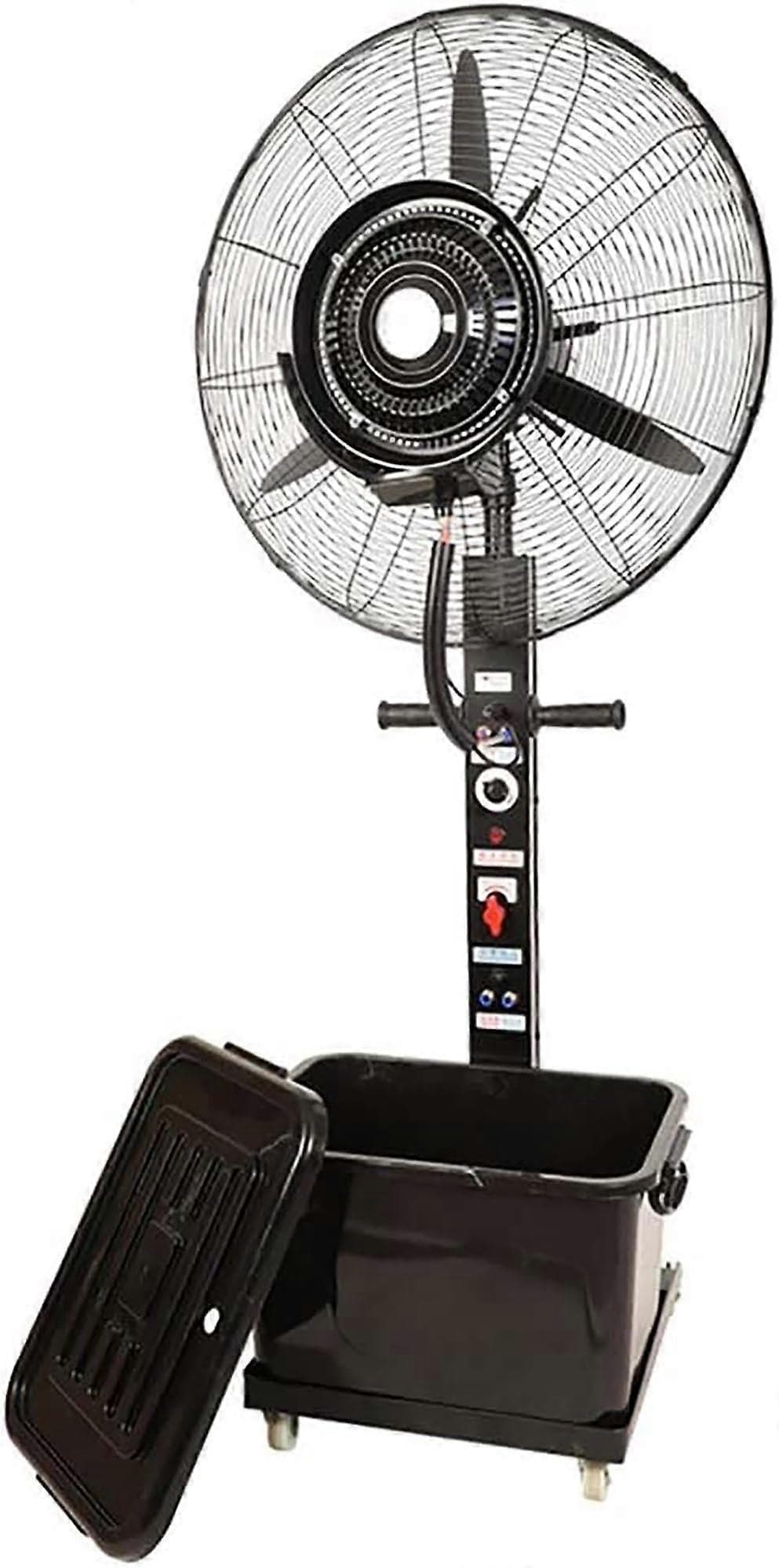 55cm Misting Pedestal Fan with 3 Cooling Speeds for Outdoor Patio Garden Greenhouse