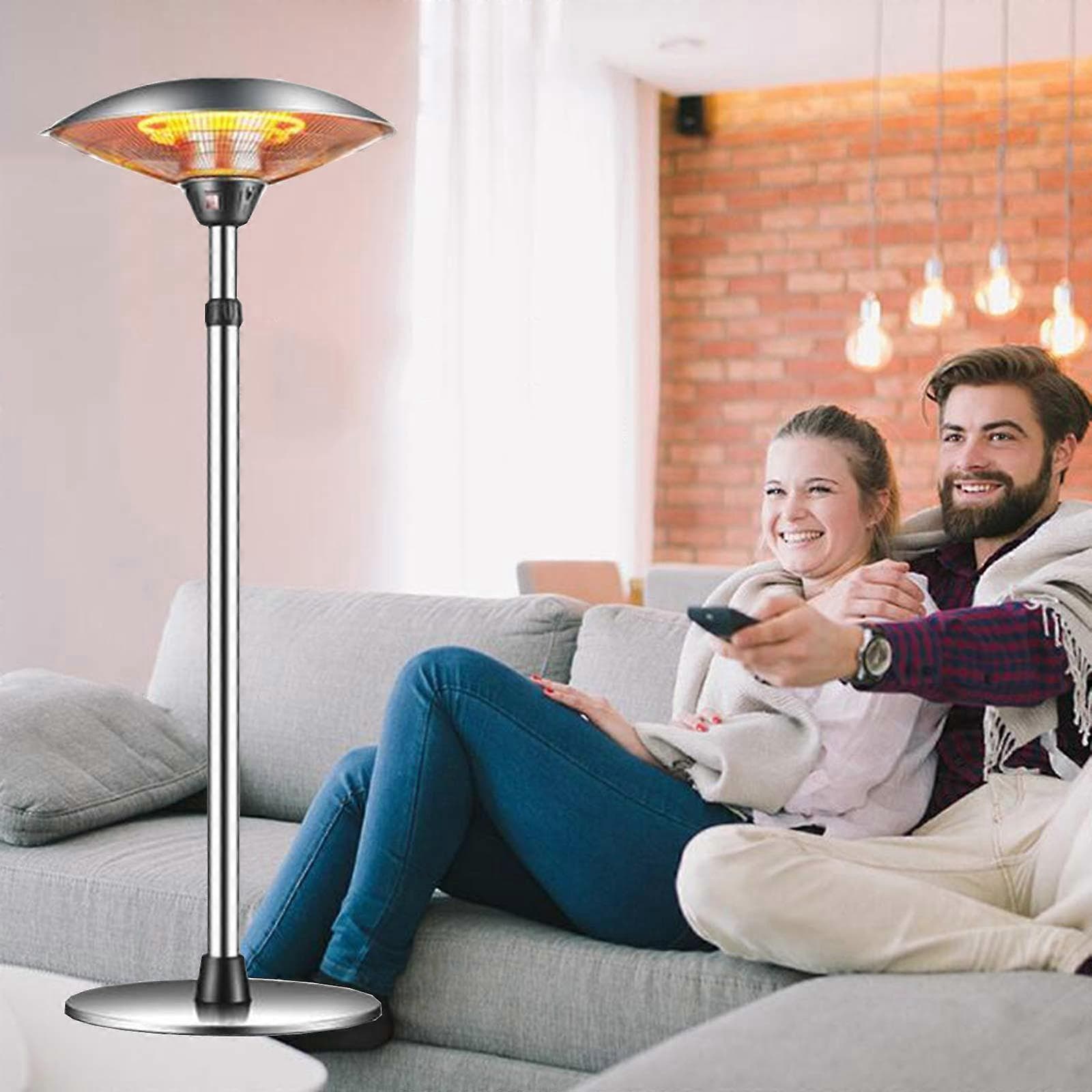 Outdoor Electric Patio Heater 3000W Waterproof Infrared with 3 Heat Settings and Adjustable Height