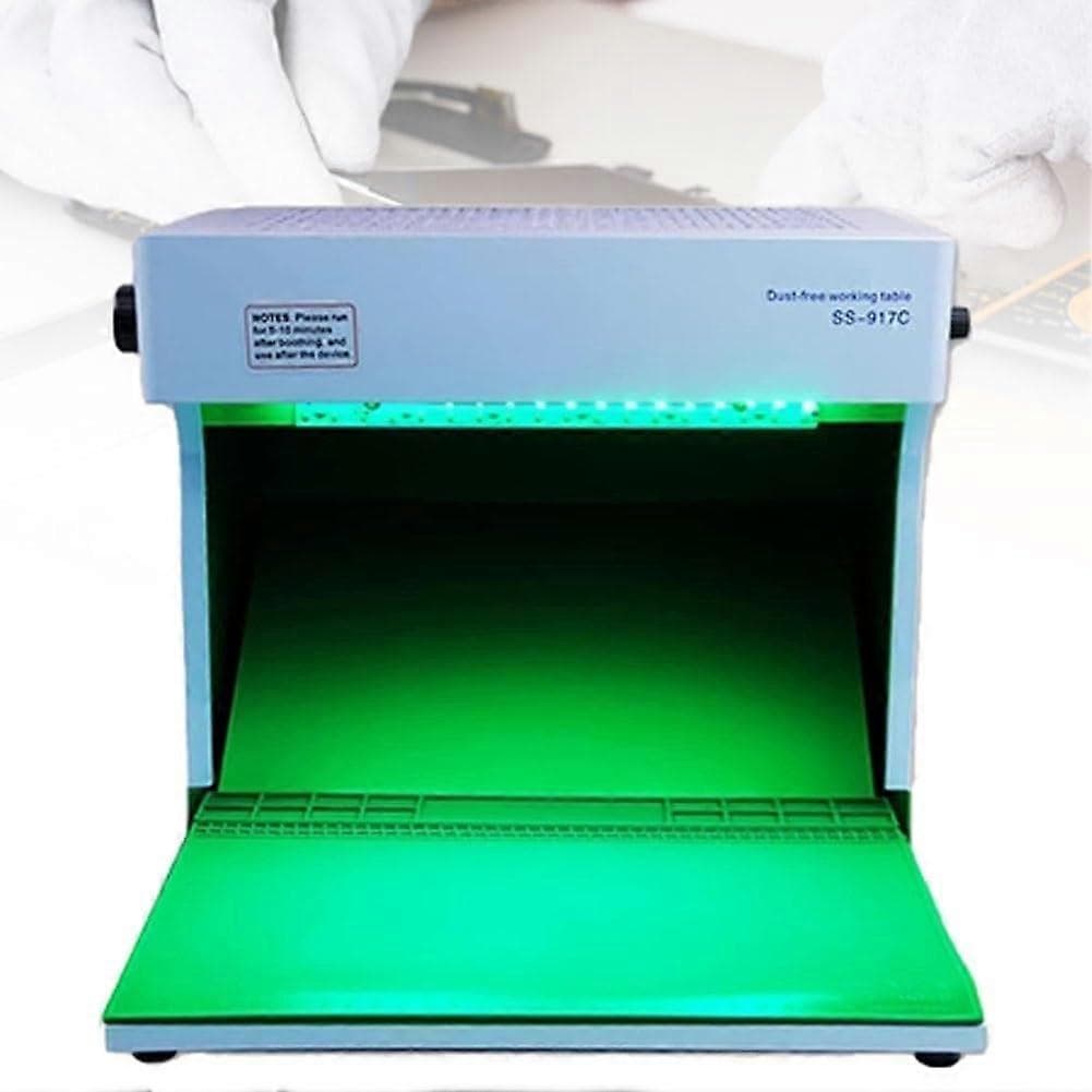 Banc d’air propre avec hotte à flux laminaire, établi à poussière, table portable, deux ventilateurs, filtre HEPA, pour téléphone.