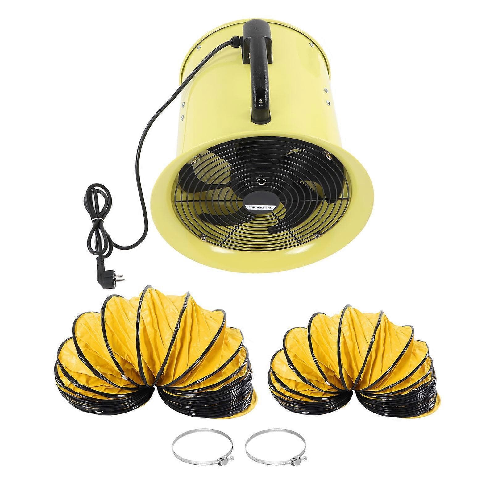 Ventilateur de ventilateur utilitaire de ventilation de 12 pouces avec tuyau de conduit de 5 m 10 m Ventilateur de ventilateur en mode 2 vitesses Pris