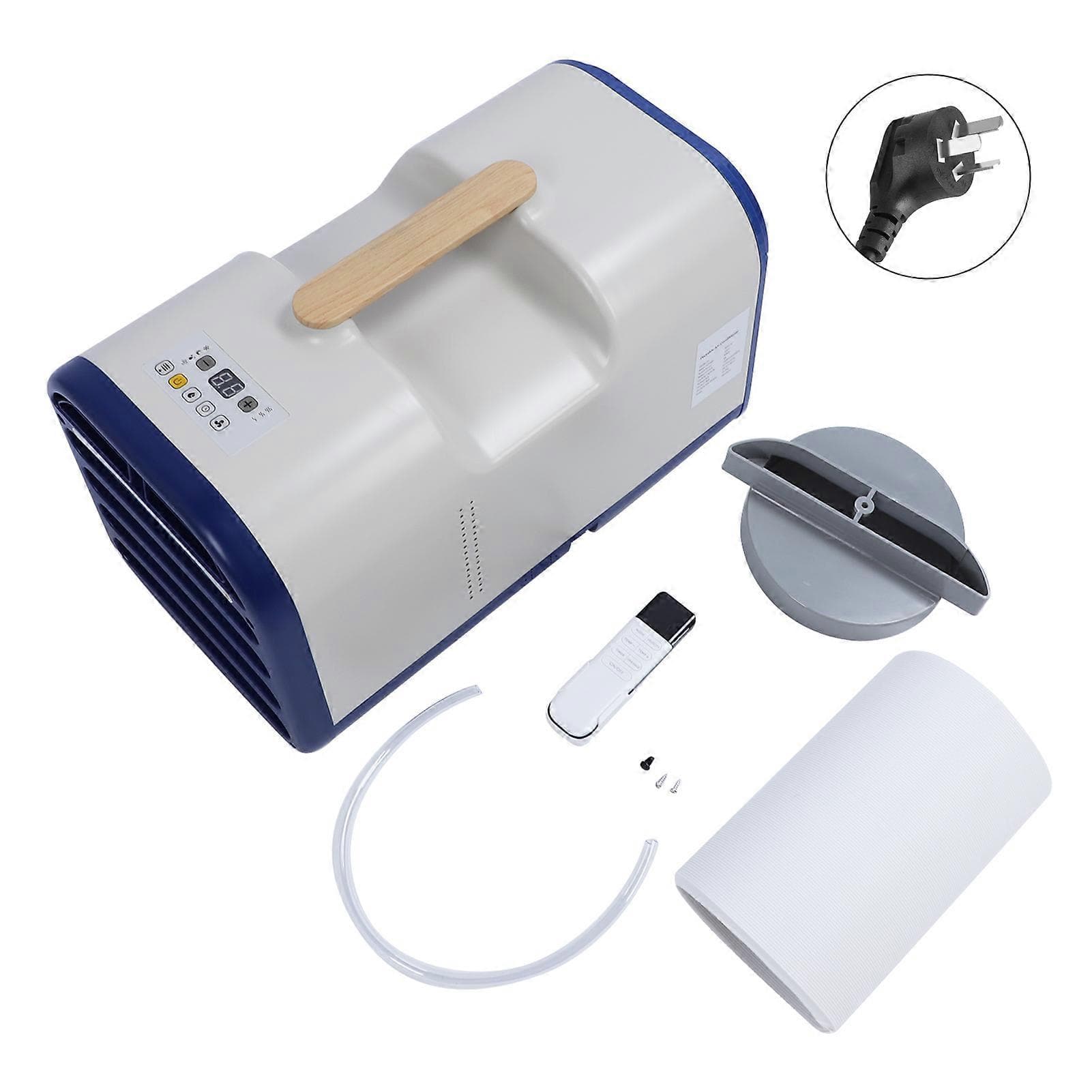 Climatiseur portable à double usage, 5 200 BTU, chauffage et refroidissement, refroidisseur d'air par évaporation avec télécommande, prise AU 220 V