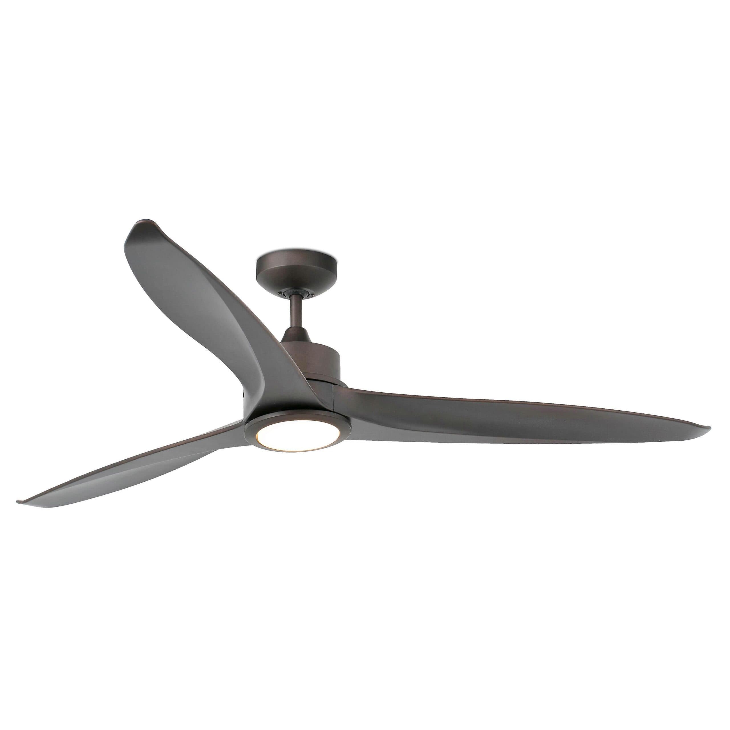 Energiespar Deckenventilator Tonic Braun mit LED