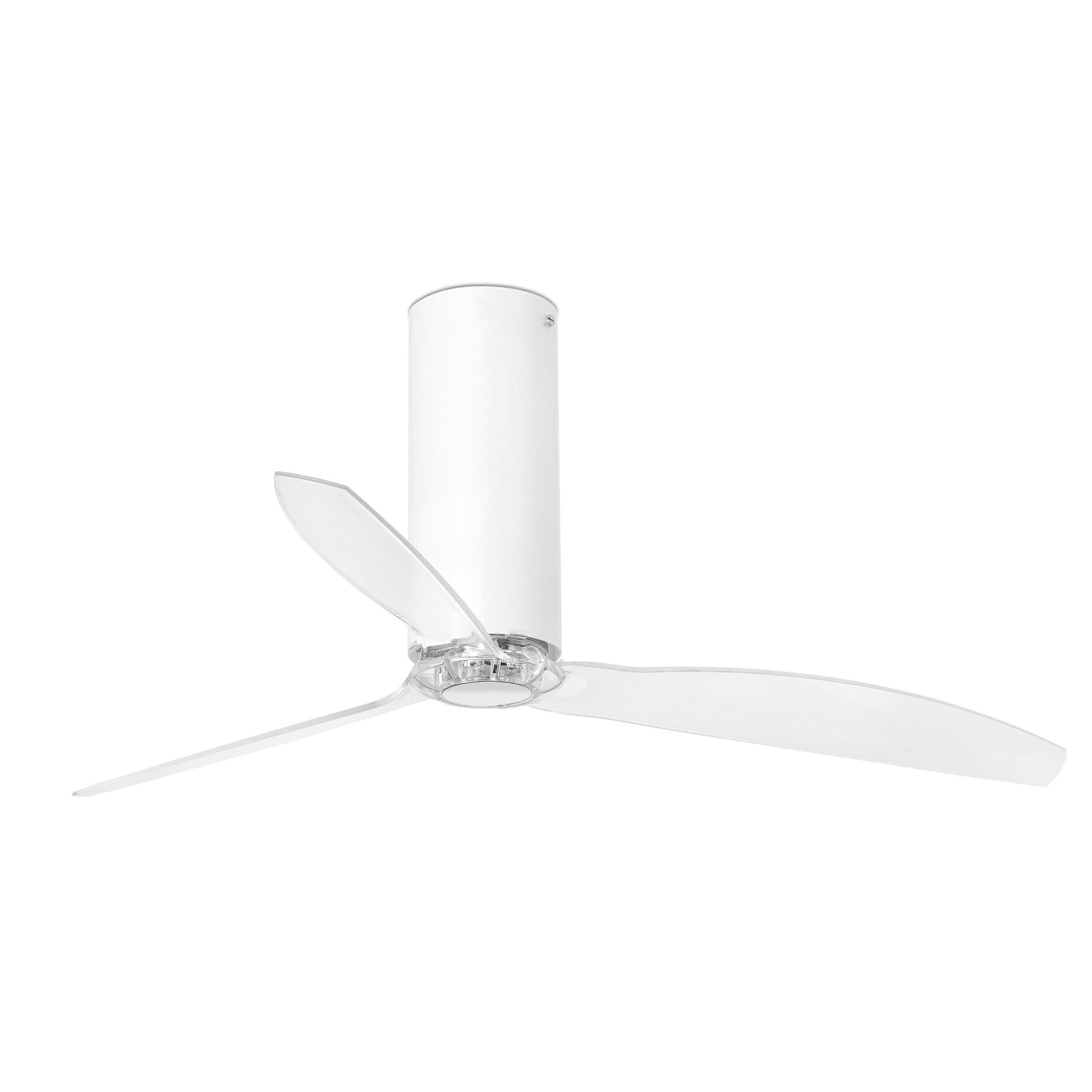 Ventilateur de plafond DC Tube Matt White avec télécommande