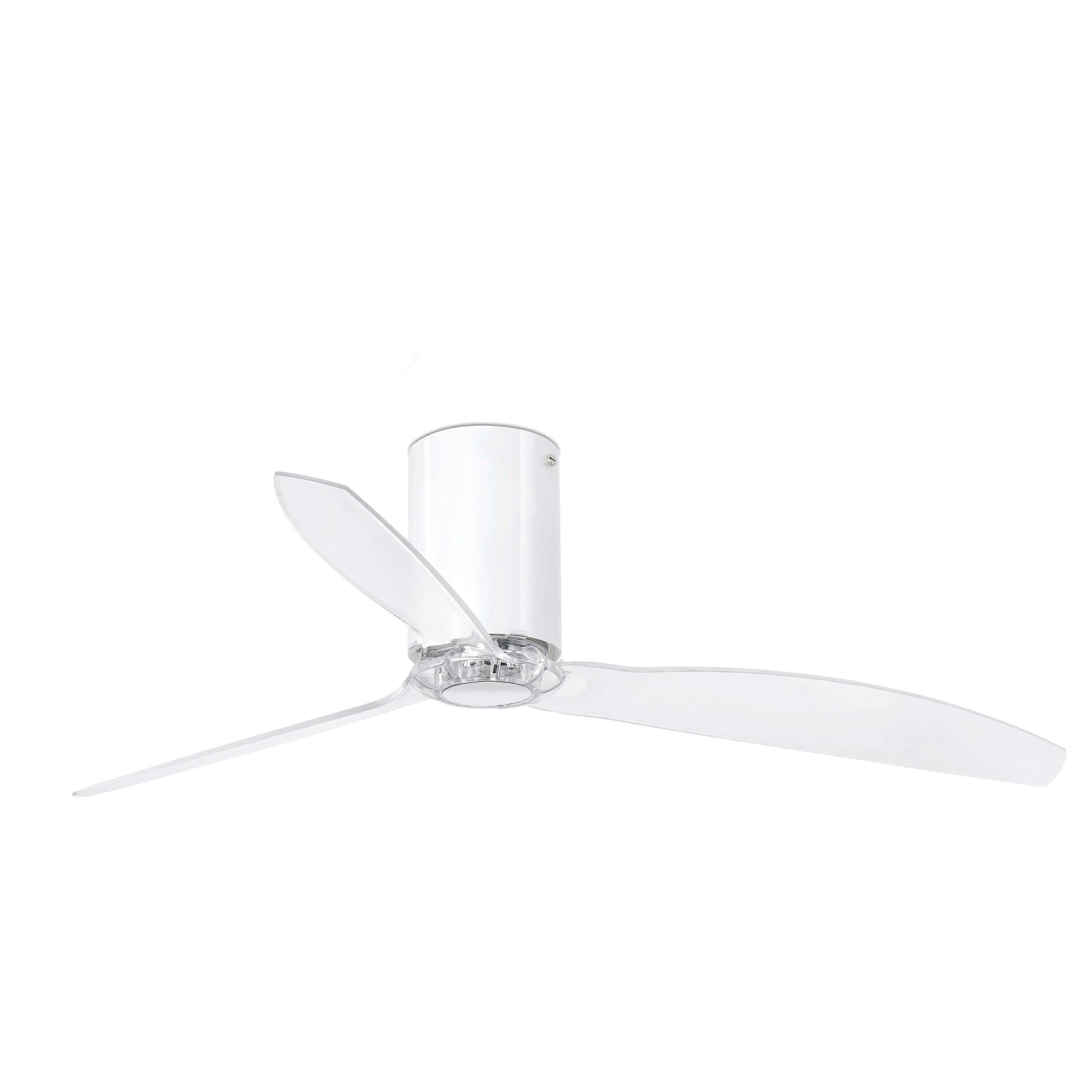 Energiespar Deckenventilator Mini Tube Weiß glänzend
