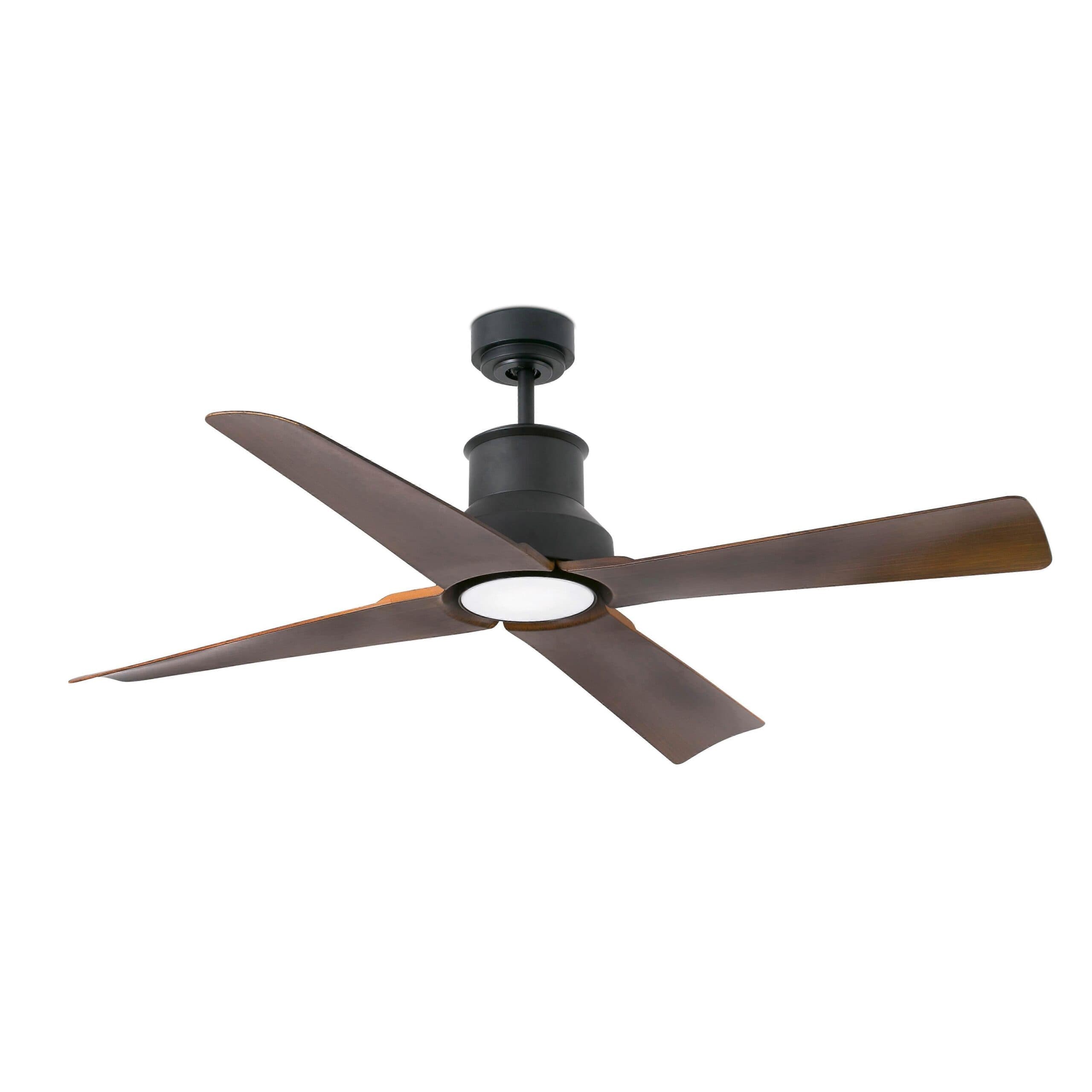 Ventilateur de plafond de DC Winche le noir extérieur avec la lumière de LED