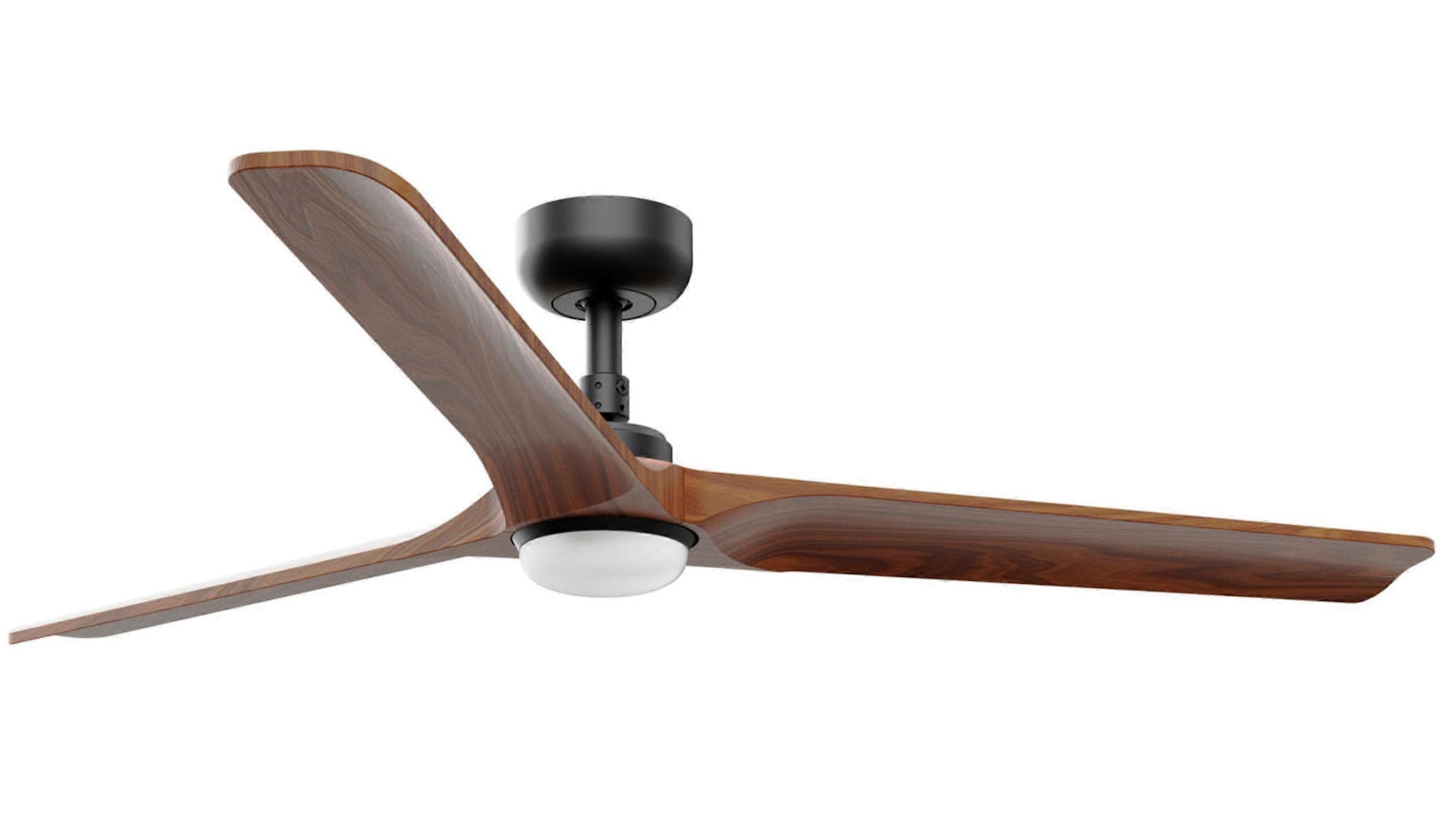 Ventilateur de plafond CC Heywood L Noir avec LED