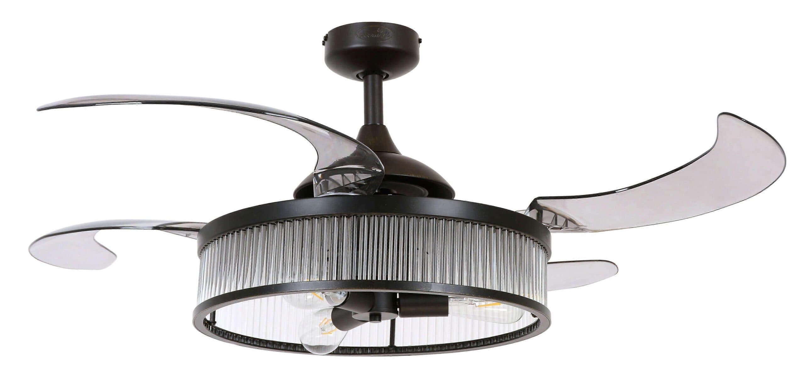 Ventilateur de plafond rétractable Fanaway Corbelle Black