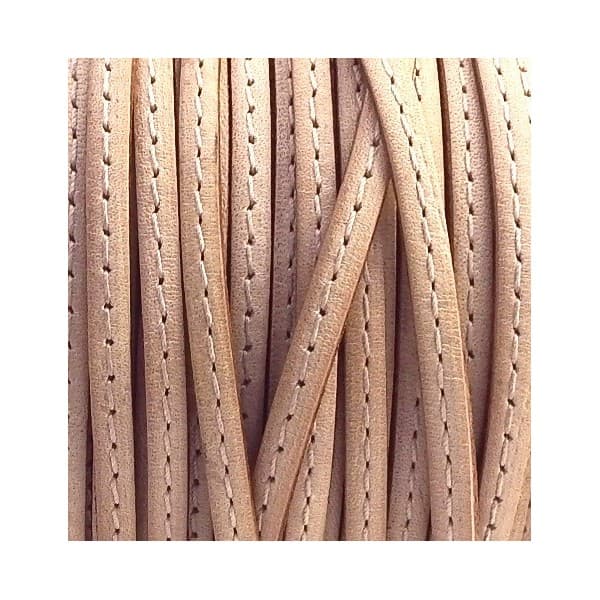 Cuir plat 5mm naturel couture