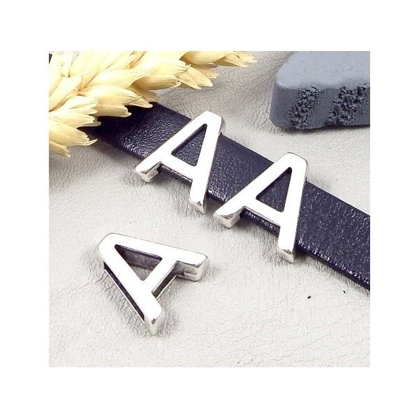 Passe cuir lettre alphabet pour cuir plat 10mm