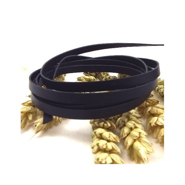 Cuir plat fin 4mm marron fonce par 1 metre