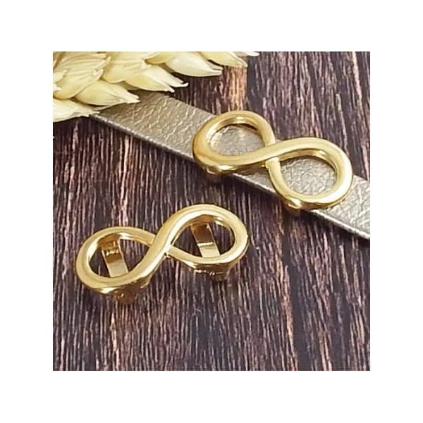 Passant infini or cuir plat 10mm