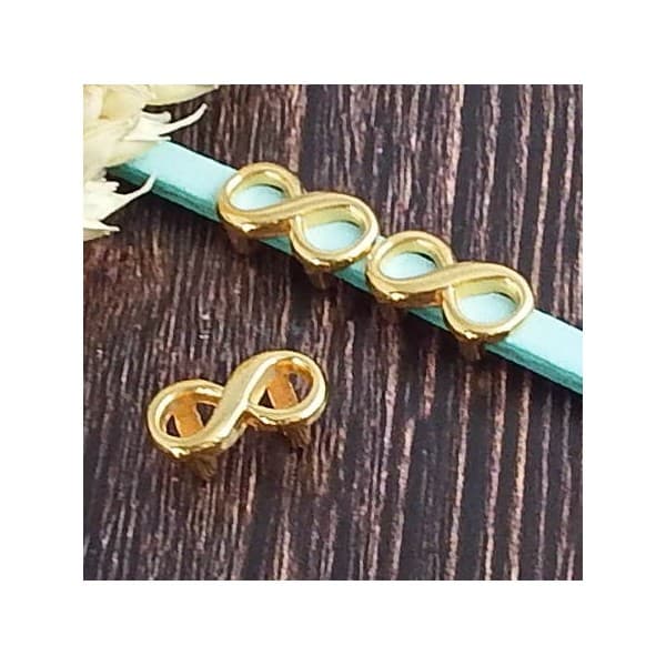 Passant infini or cuir plat 5mm