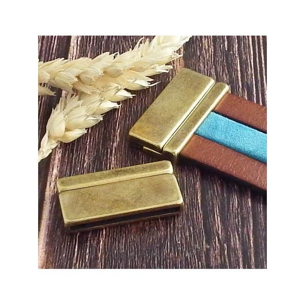 Fermoir magnetique bronze pour cuir 30mm