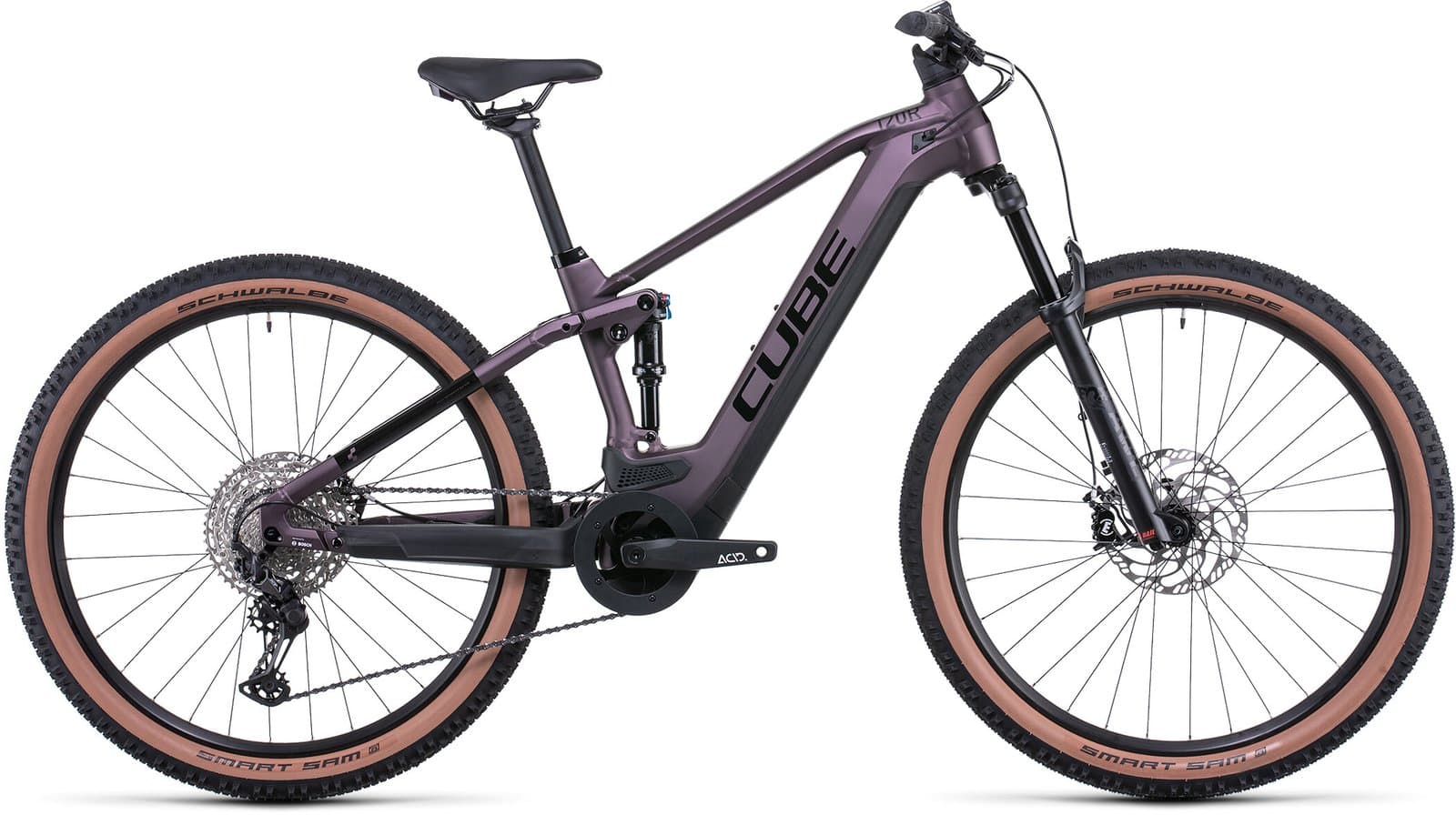 VTT Électrique CUBE STEREO HYBRID 120 RACE 625 27,5/29" Violet 2022 – 250 W – 85 Nm – 25 km/h