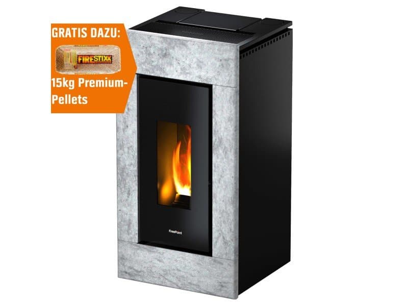 Freepoint Pelletofen Vega Naturstein 10,5 kW mit Automatik
